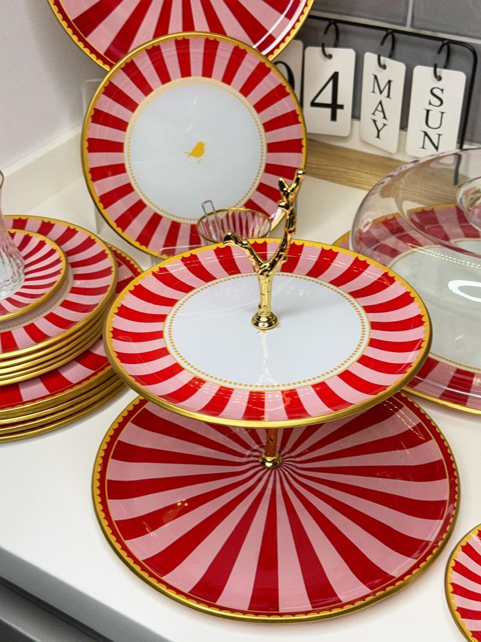 Agantha 34 Parça 6 Kişilik Çay / Kahvaltı Takımı