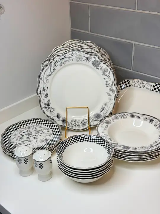 Sandra 27 Parça 6 Kişilik Porselen Yemek Takımı