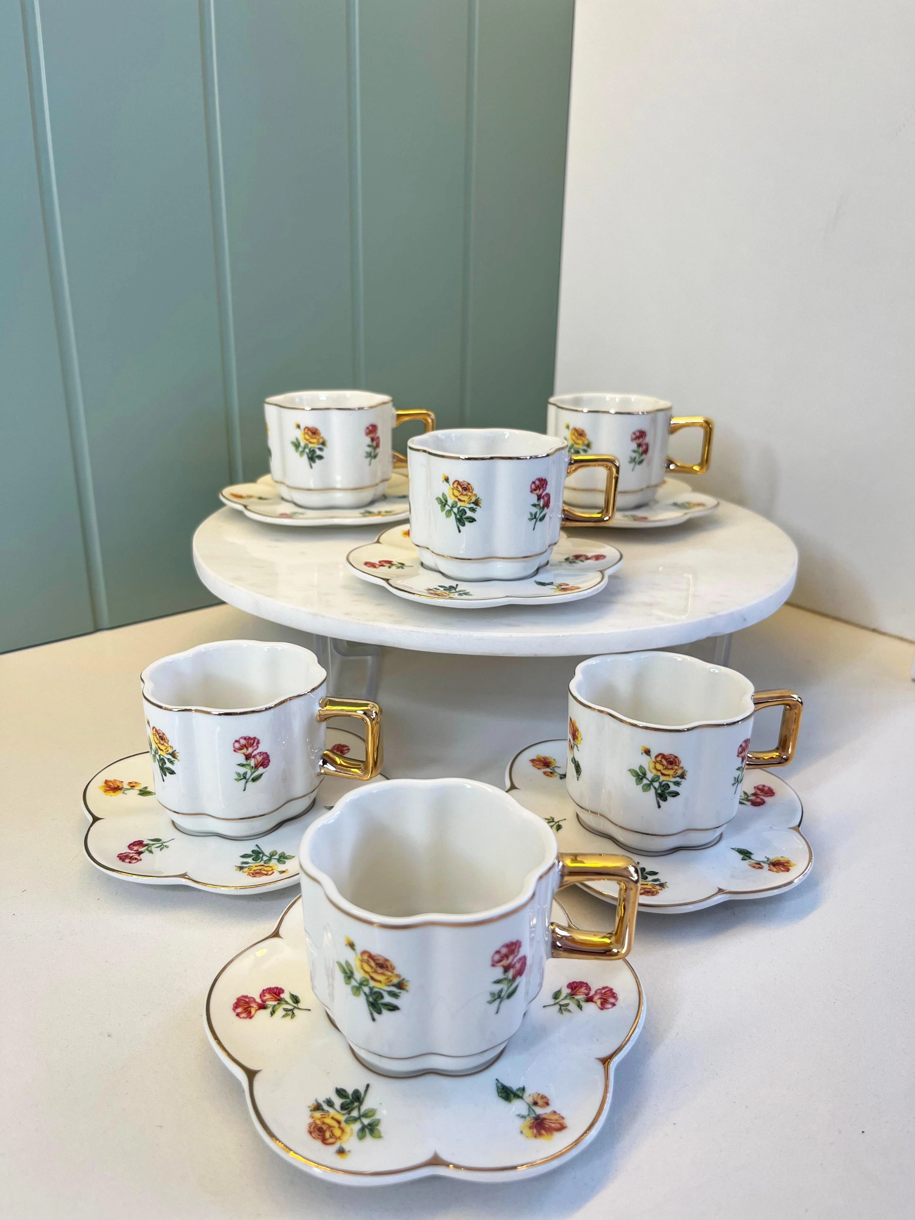 Sibella 6 Kişilik Porselen Türk Kahvesi Fincanı 