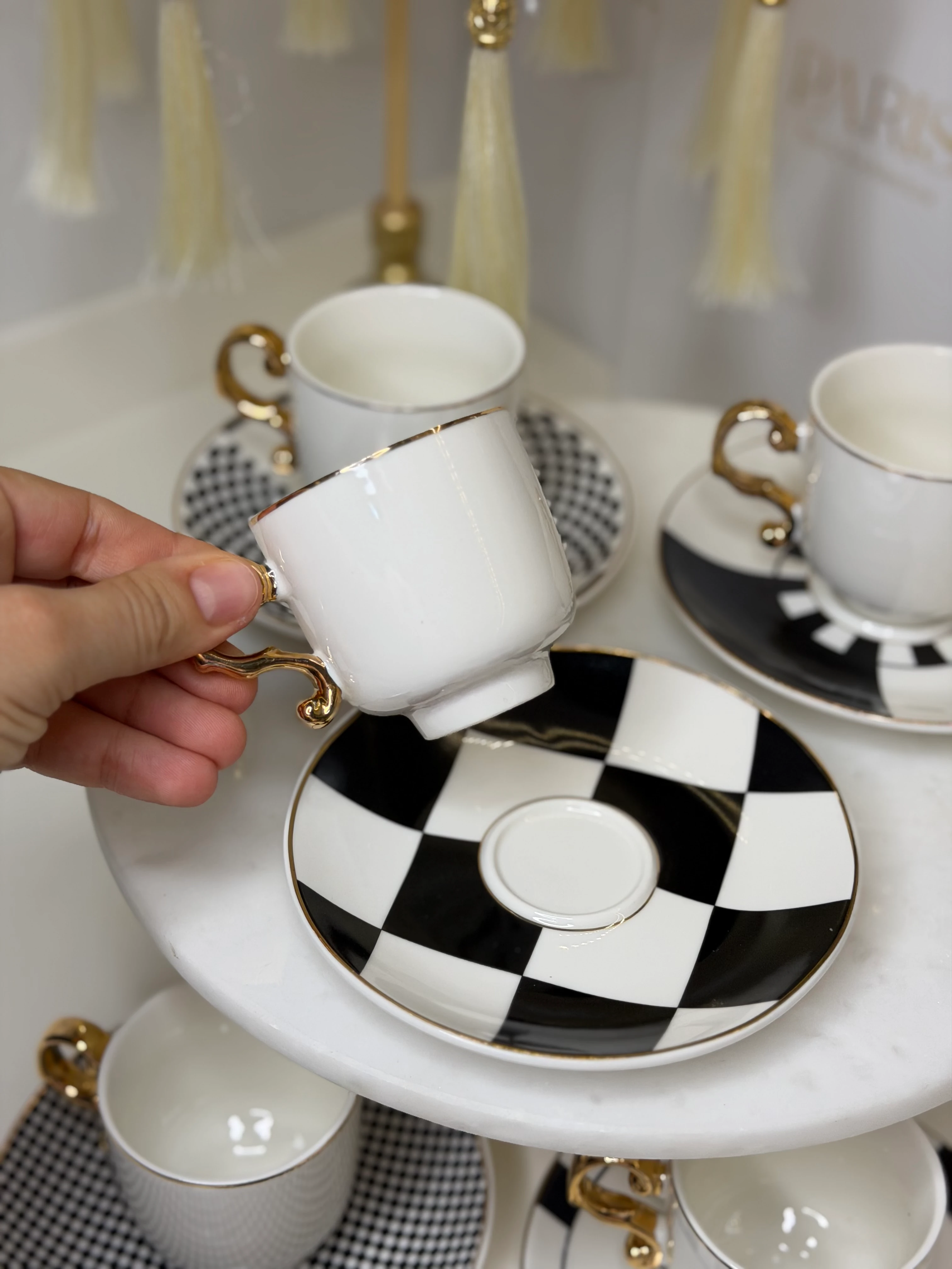 Baw Porselen 6 Kişilik Türk Kahvesi Fincanı