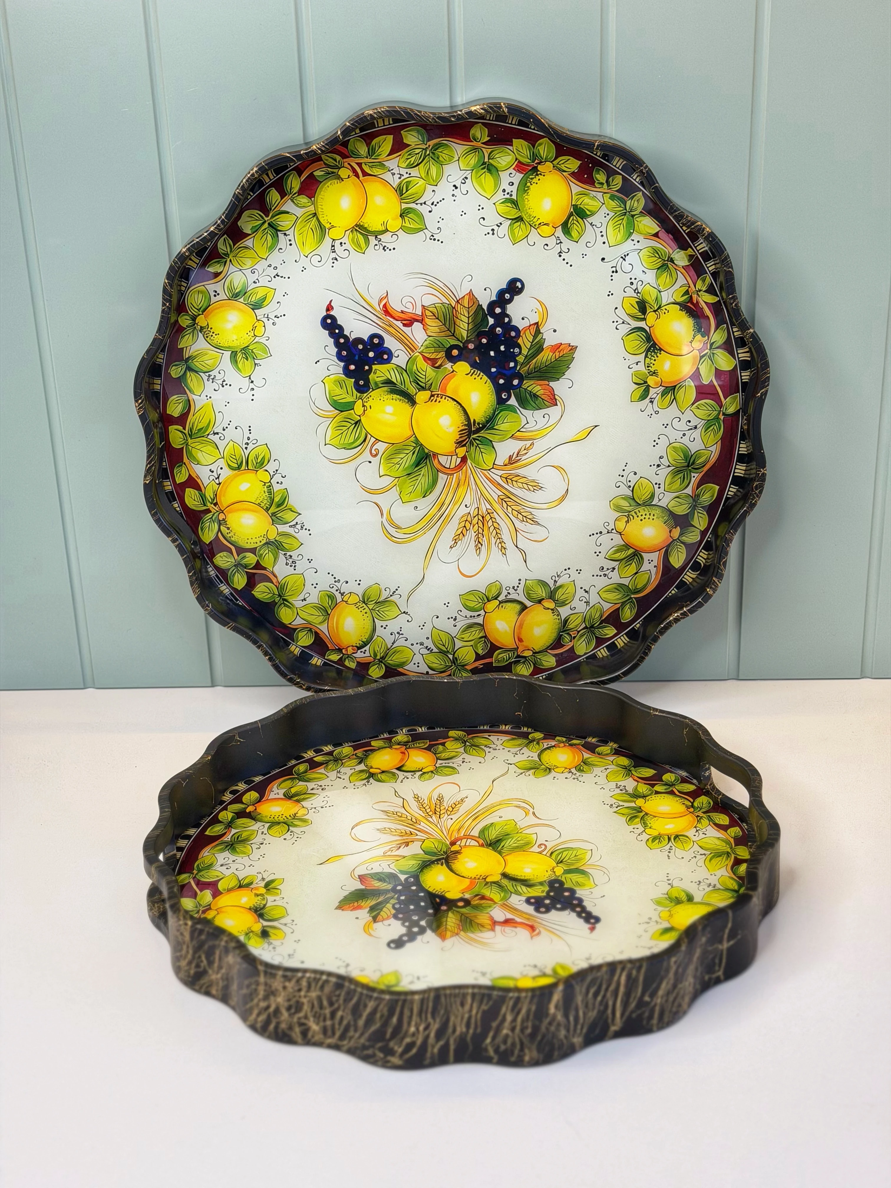 2'li Cam Yüzeyli Lüx Tepsi Solita 