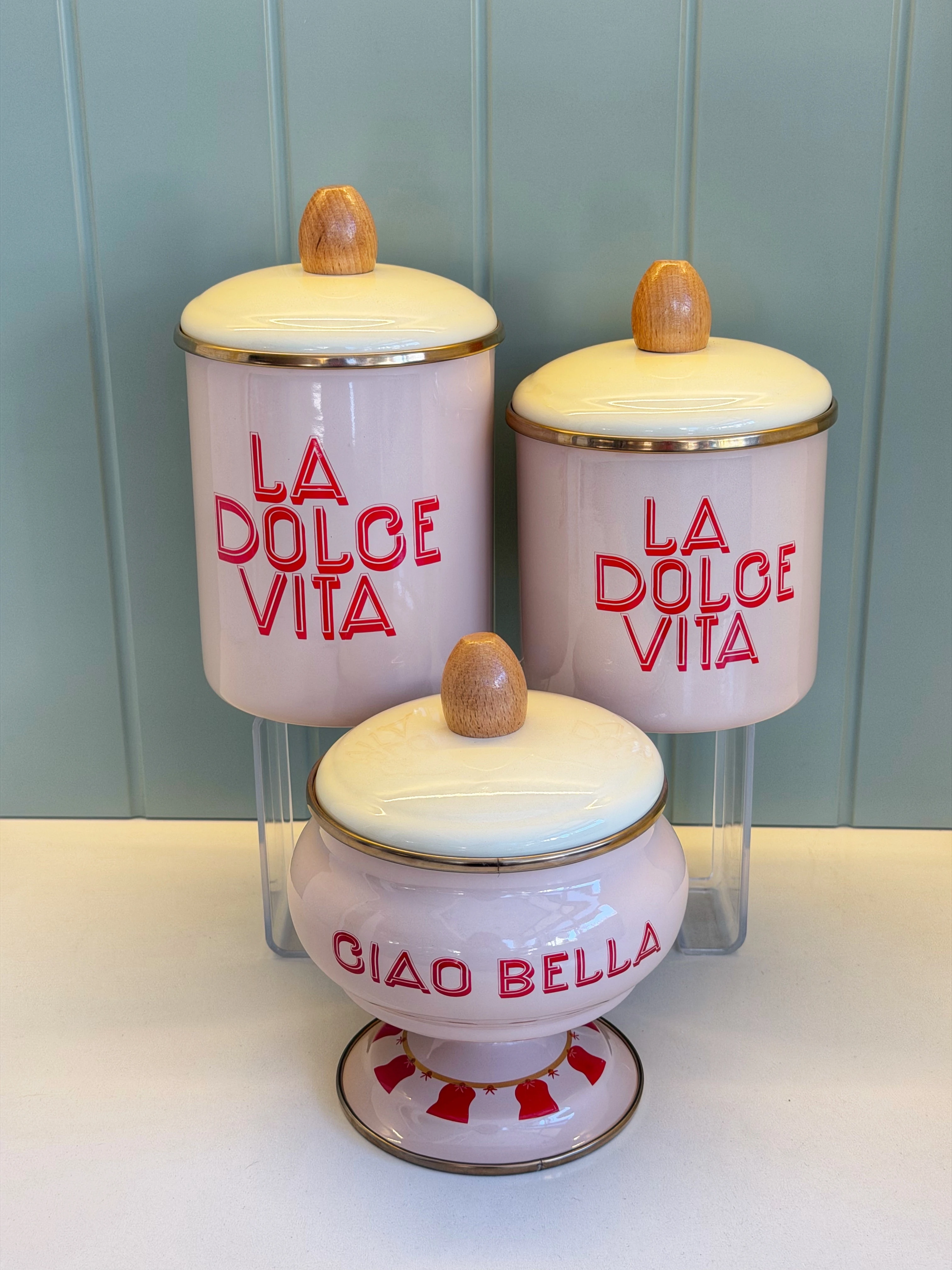 La Dolce Kavanoz&Şekerlik Emaye Set 