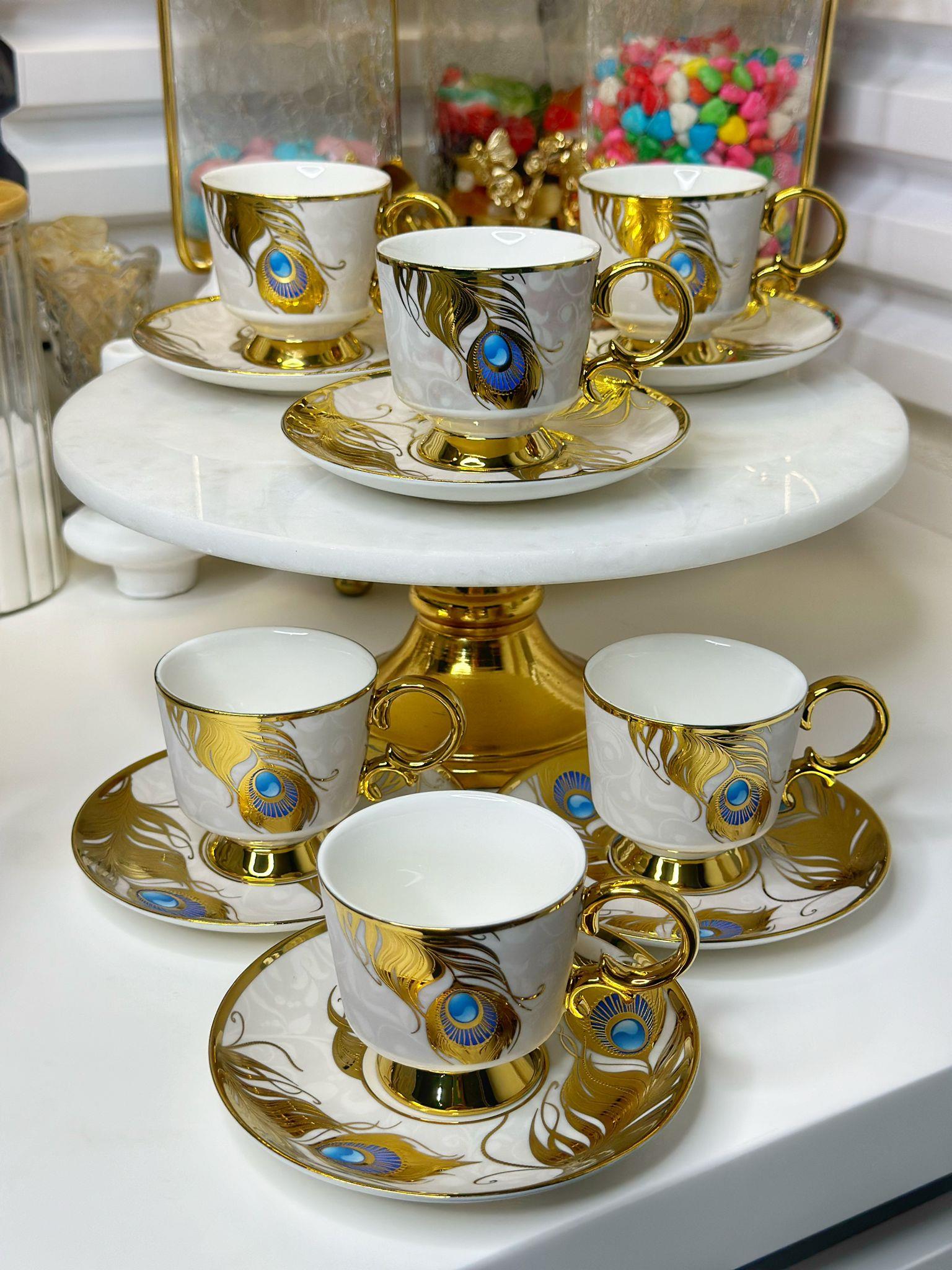 Loris 6 Kişilik Porselen Türk Kahvesi Fincanı