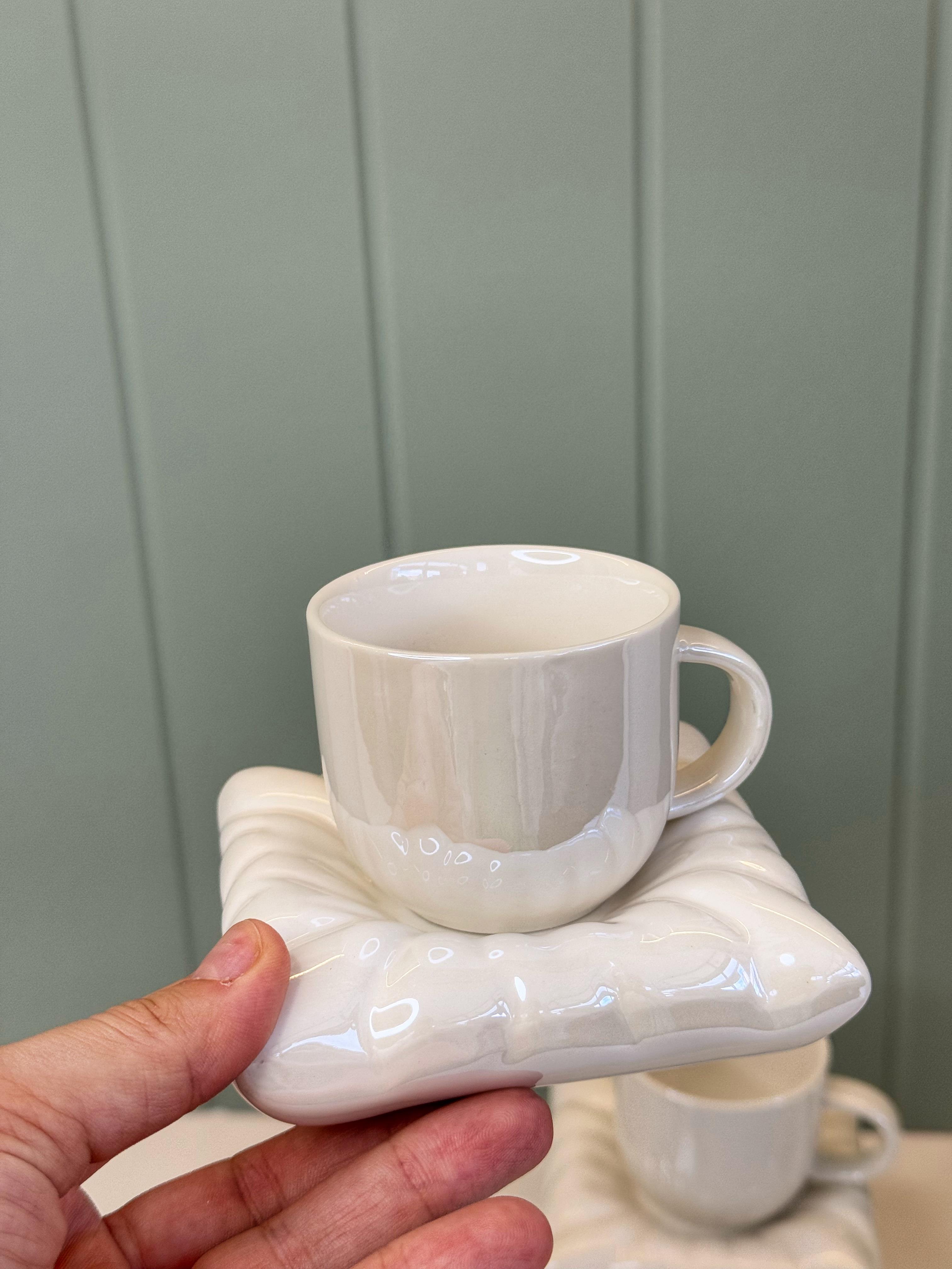 2 Kişilik Pinterest Fincan Takımı (Sedef Beyaz)