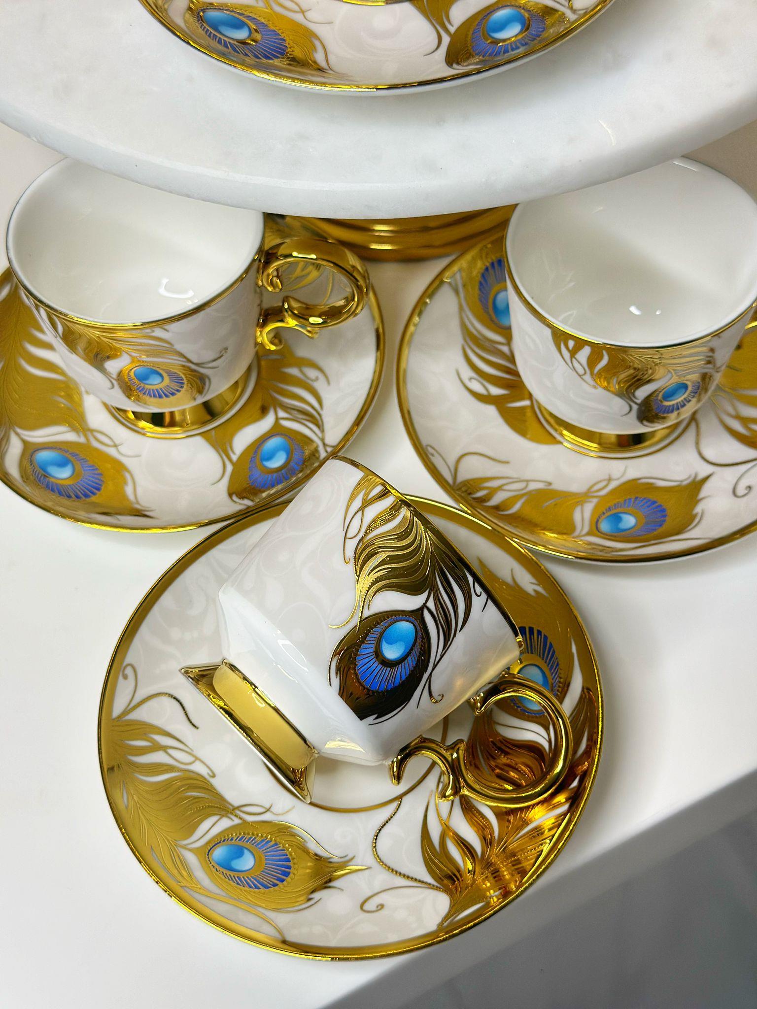 Loris 6 Kişilik Porselen Türk Kahvesi Fincanı