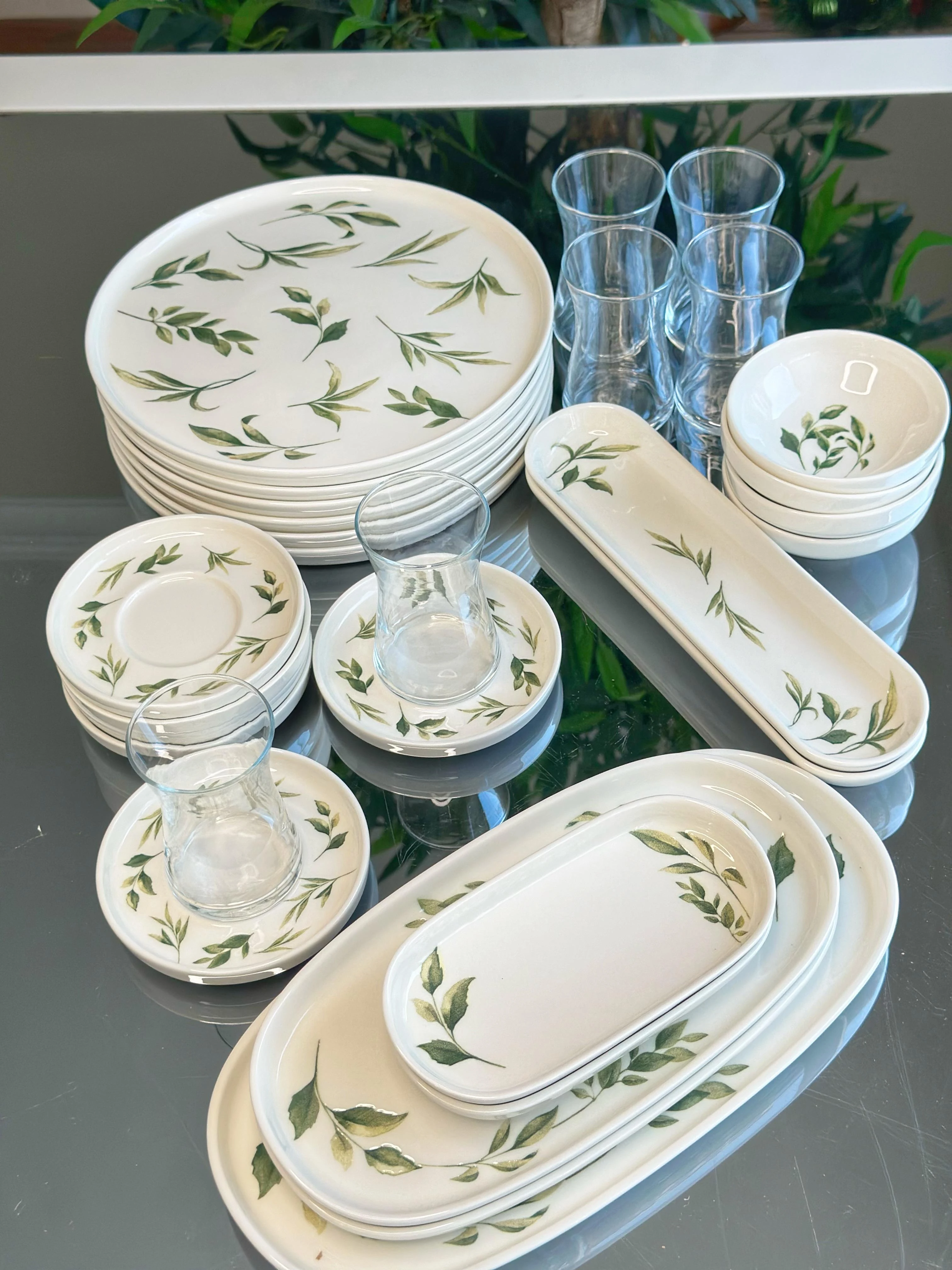 Olive 29 Parça 6 Kişilik Porselen Kahvaltı Takımı