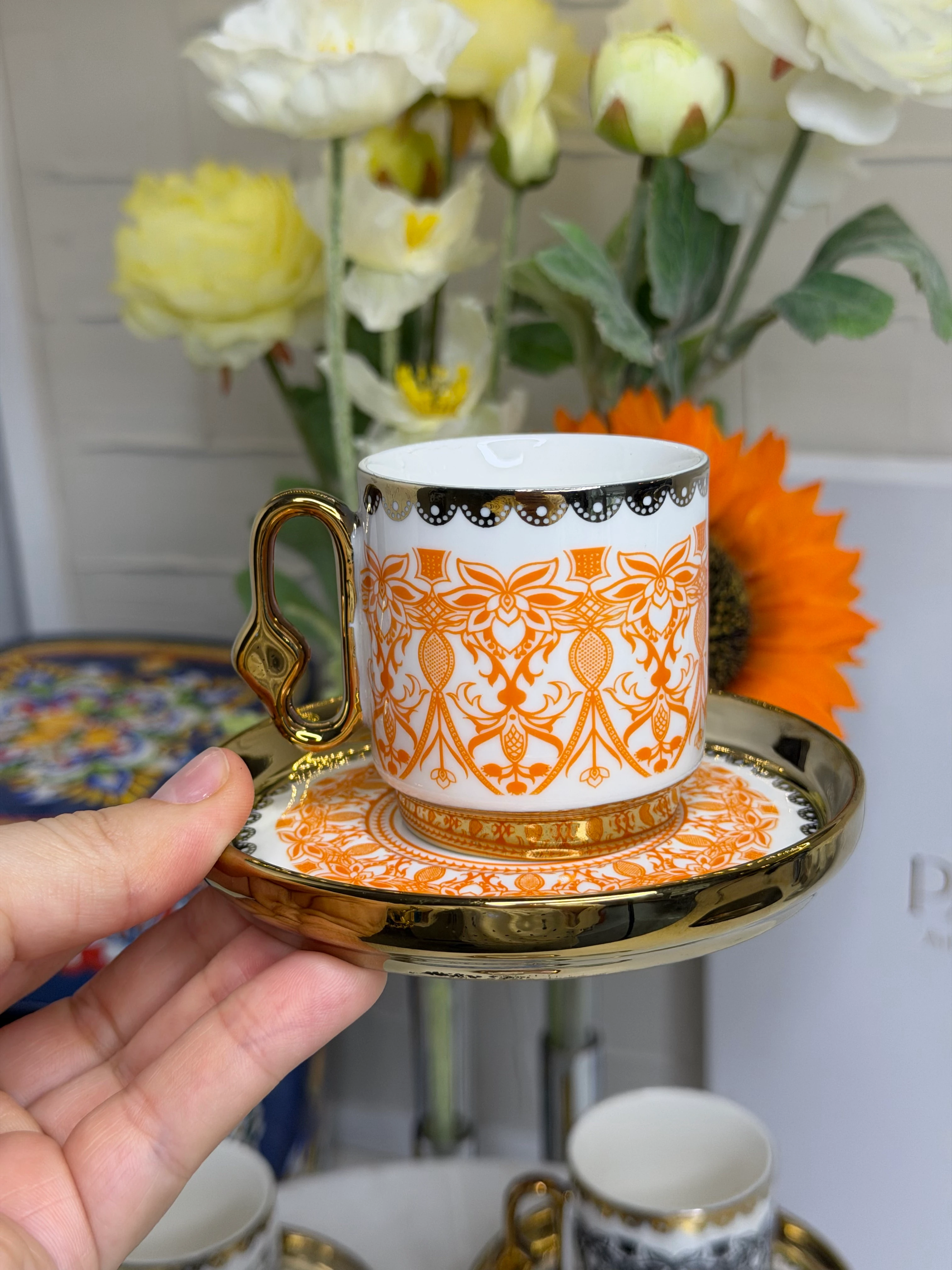 Lavia 6 Kişilik Porselen Türk Kahvesi Fincanı