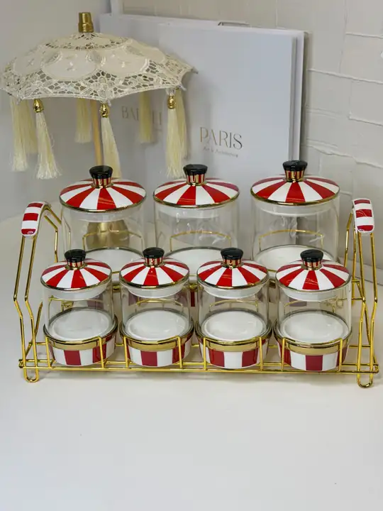 Jingle 7 Li Gold Standlı Baharatlık