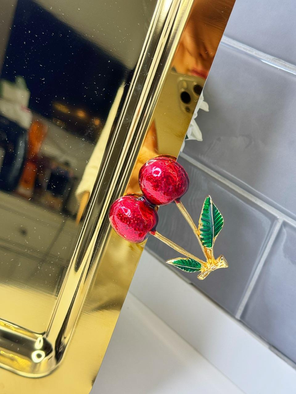 6 Kişilik Büyük Boy Metal Kiraz Tepsi