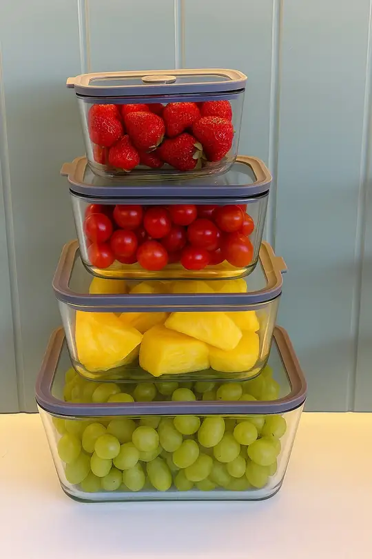 Heilo 4 Lü Vakumlu / Saklama Kabı Füme