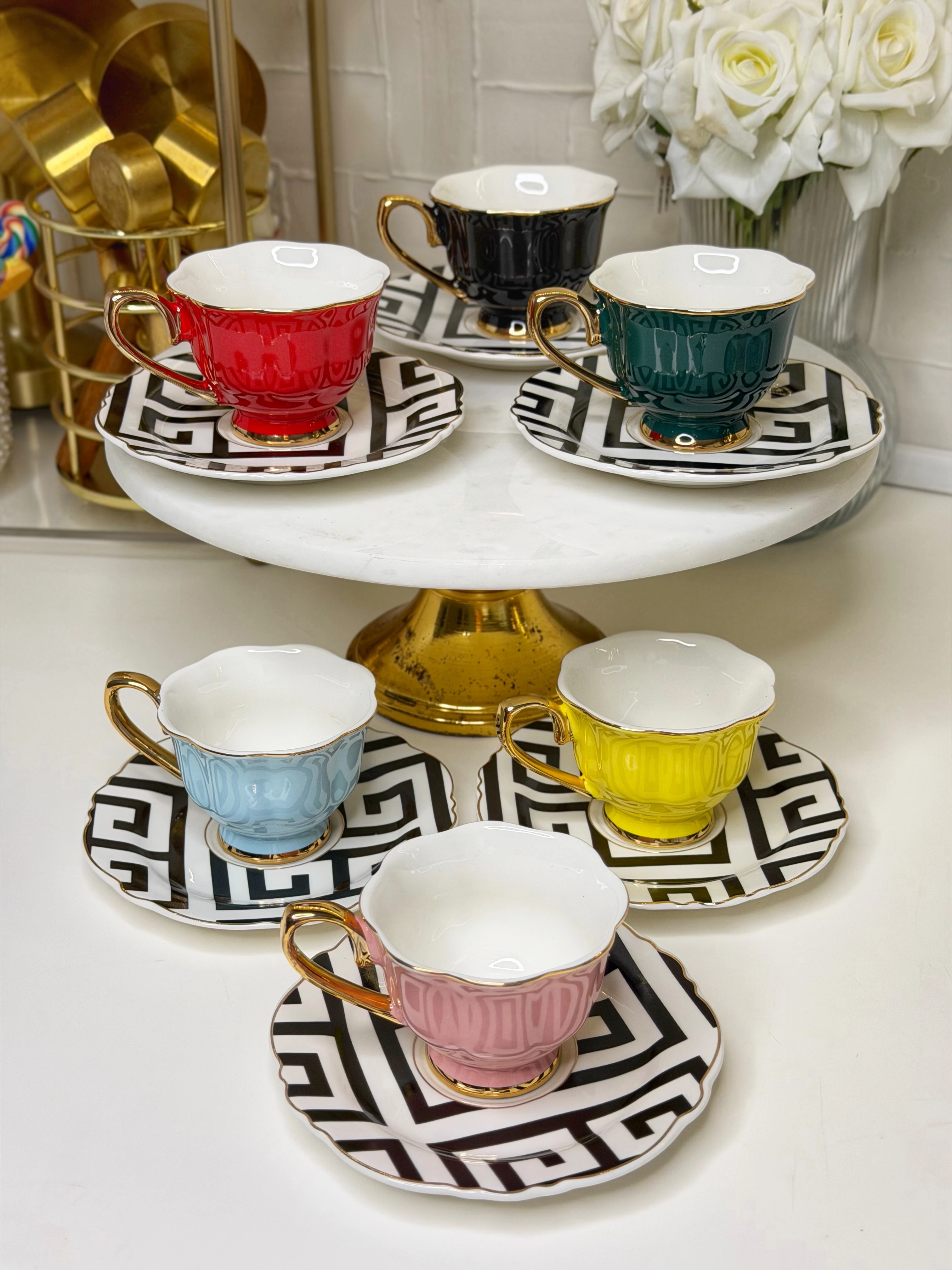 Versac 6 Kişilik Porselen Fincan Takımı