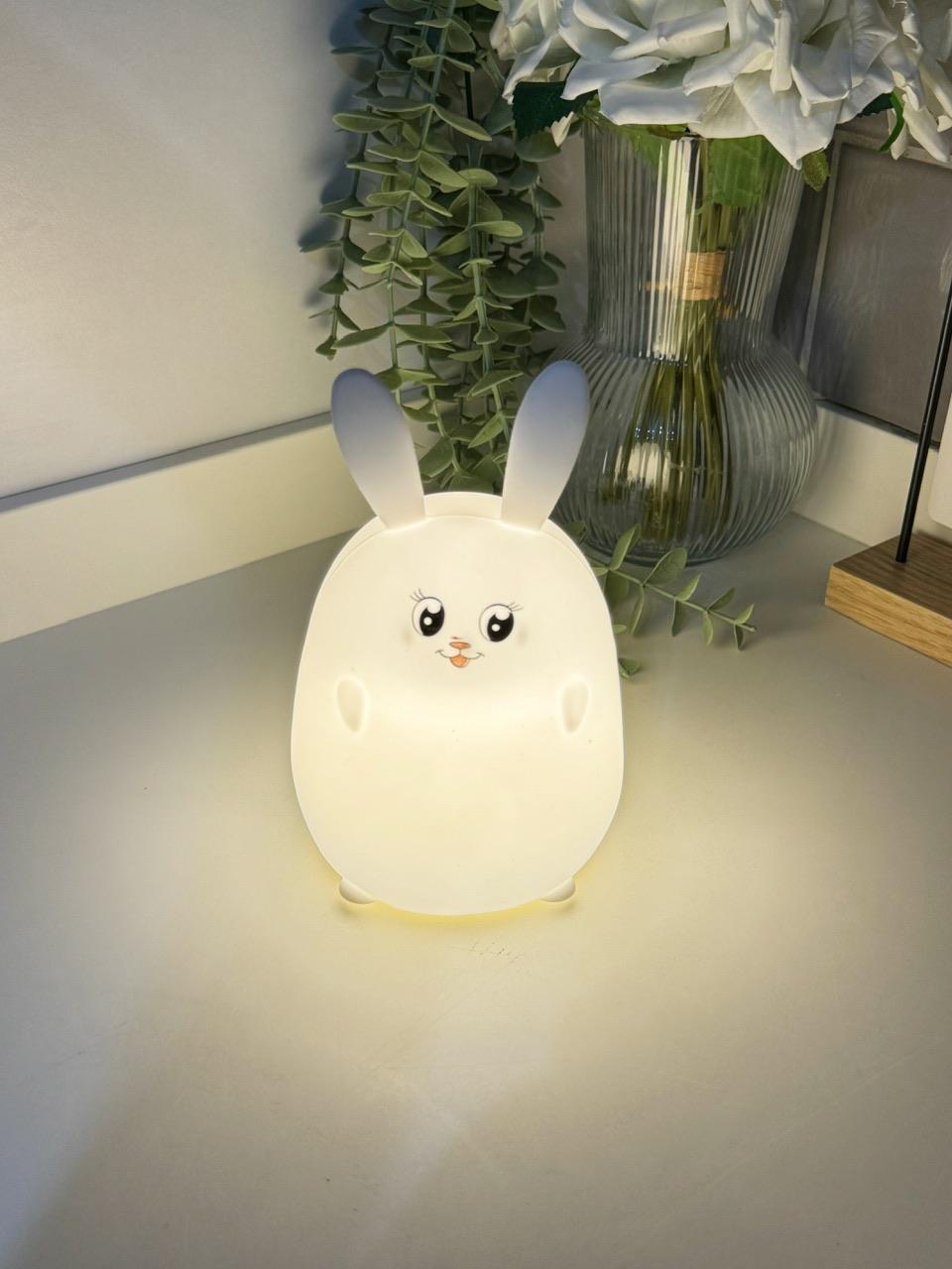 Silikon Tavşan Gece Lambası