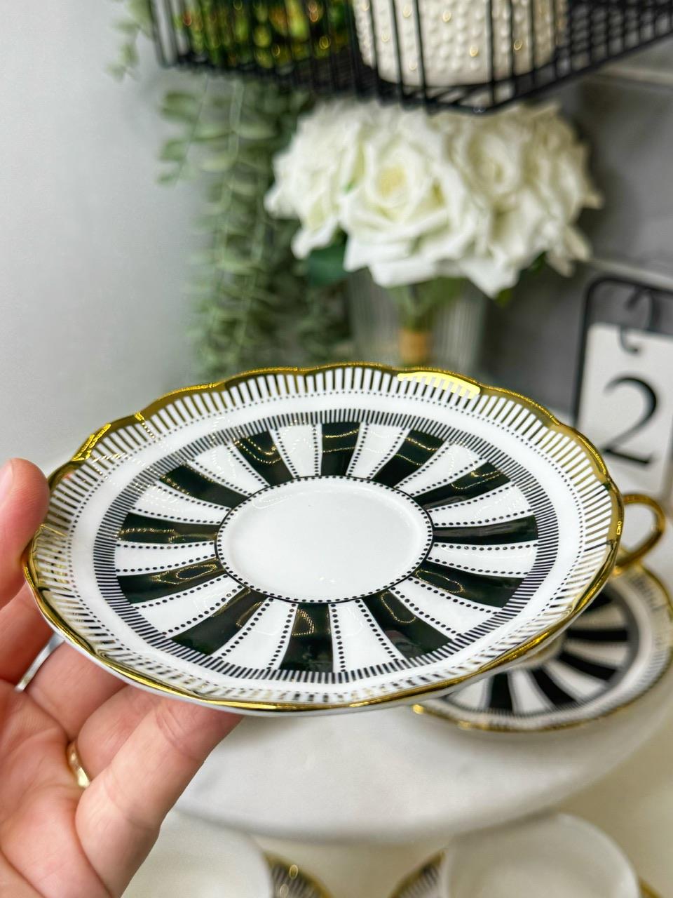 Rupy 6 Kişilik Porselen Türk Kahvesi Fincanı