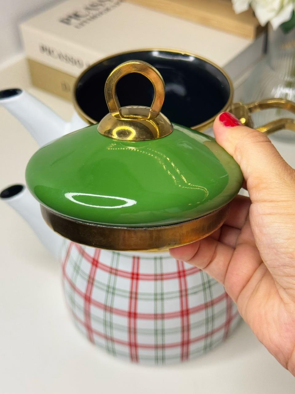 Yaz Emaye Çaydanlık