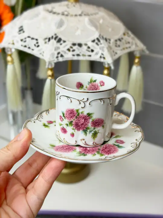Vivienne 6 Kişilik Porselen Türk Kahvesi Fincanı