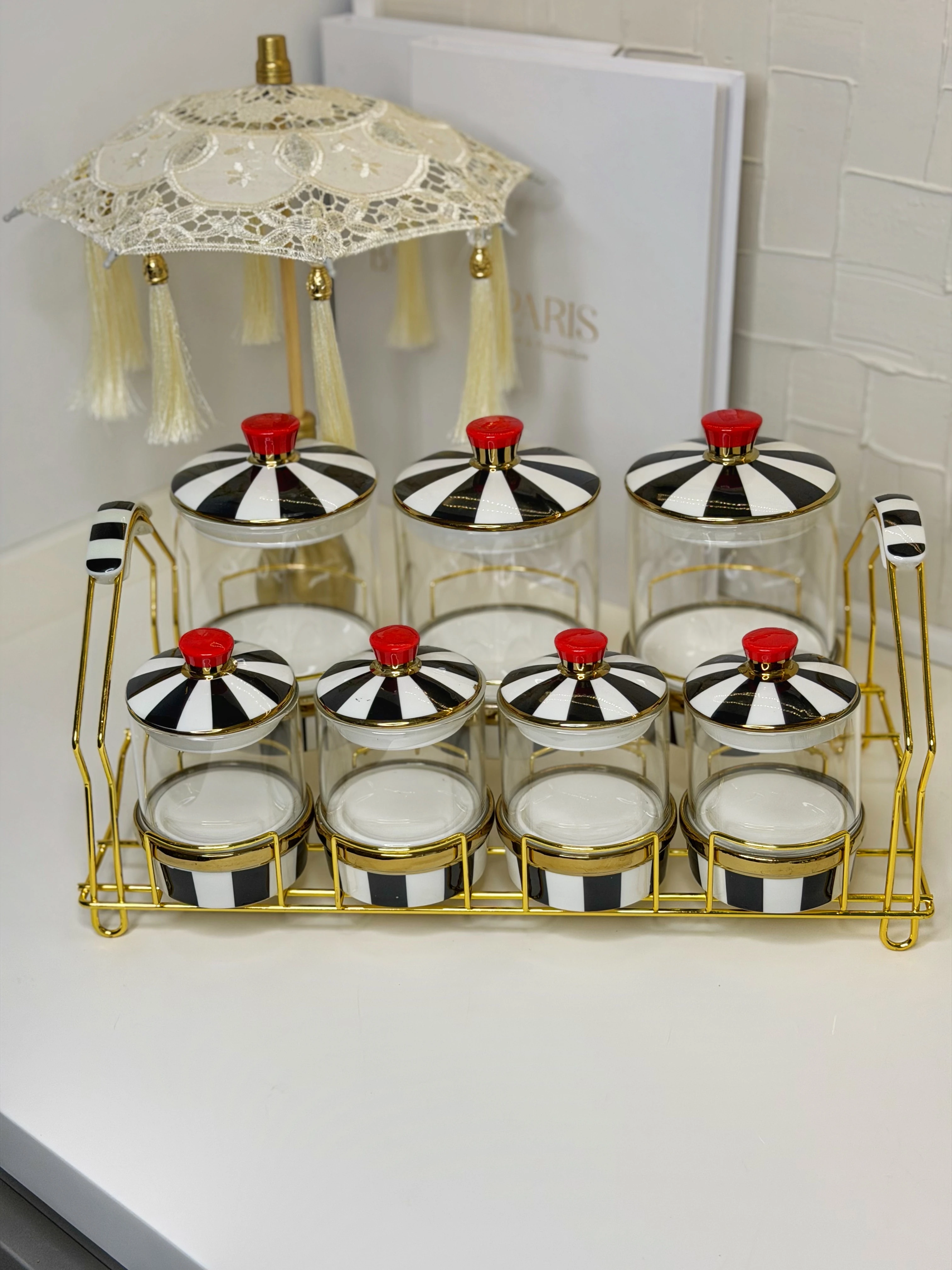 Dega Gold Standlı 7'Li Lüx Baharat Seti 