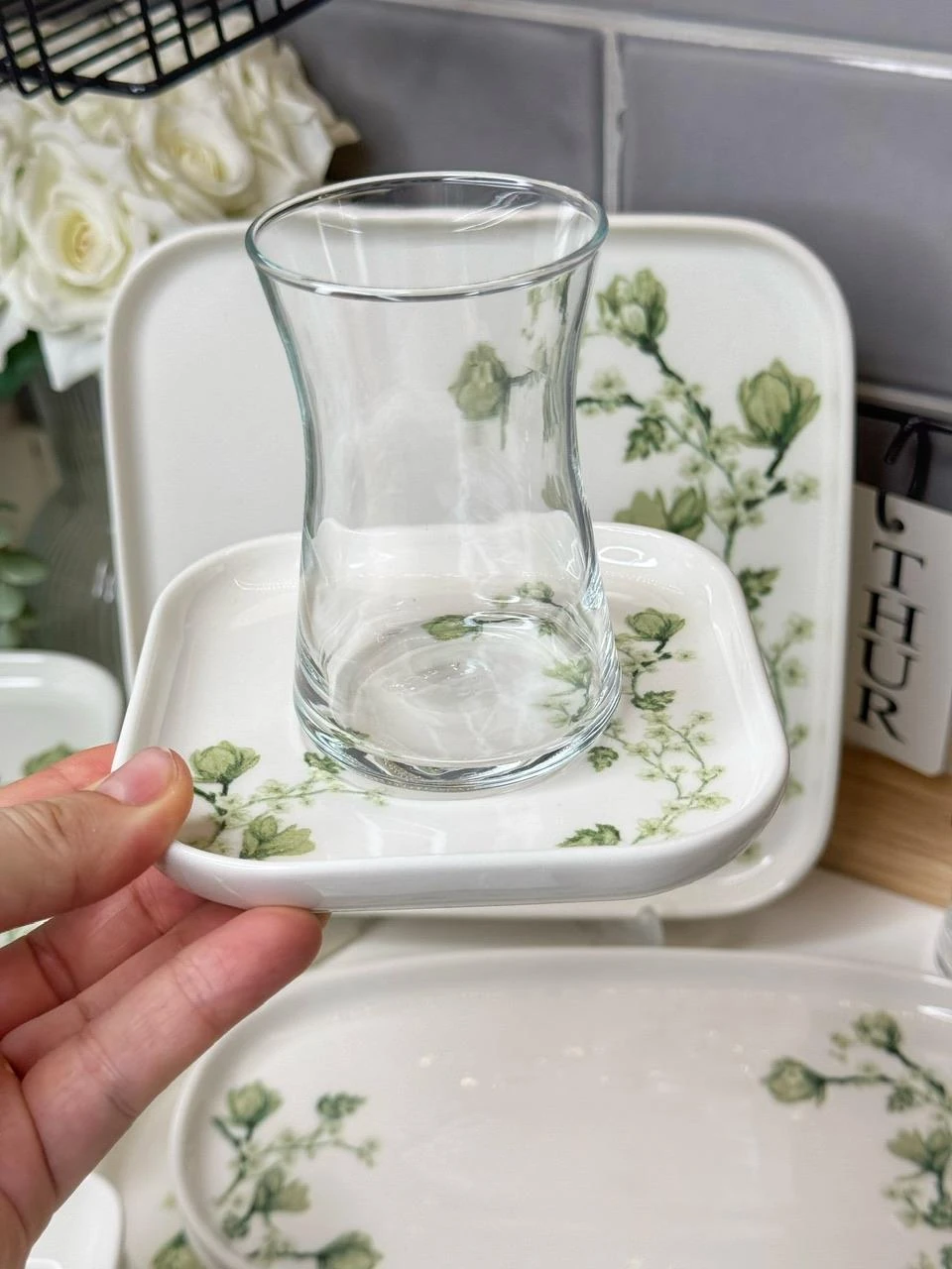 Flora 29 Parça 6 Kişilik Kare Tabaklı Kahvaltılık