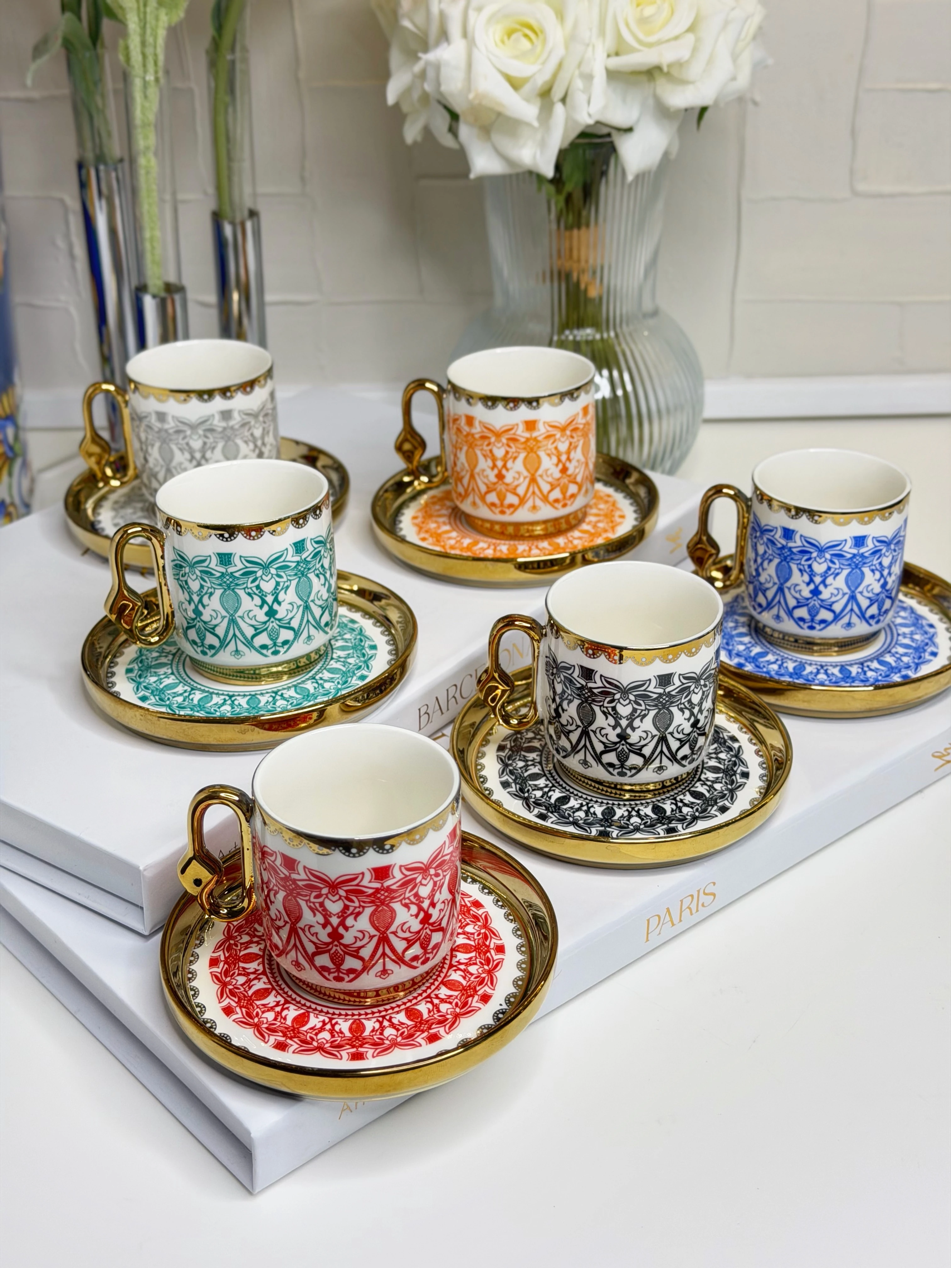 Lavia 6 Kişilik Porselen Türk Kahvesi Fincanı