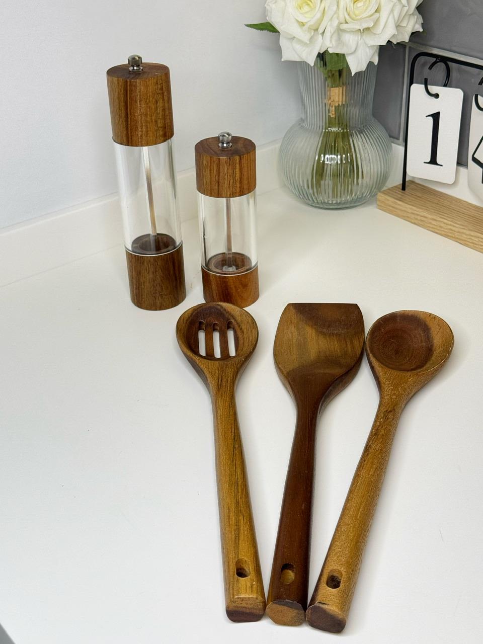 Akasya 3 Lü Servis Gereçleri + 2Li Değirmen