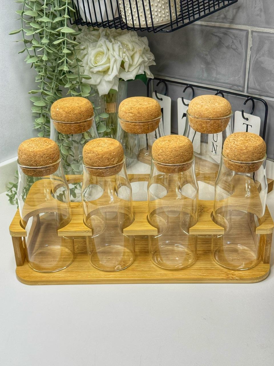 Brande 7 Li Standlı Cam Baharatlık