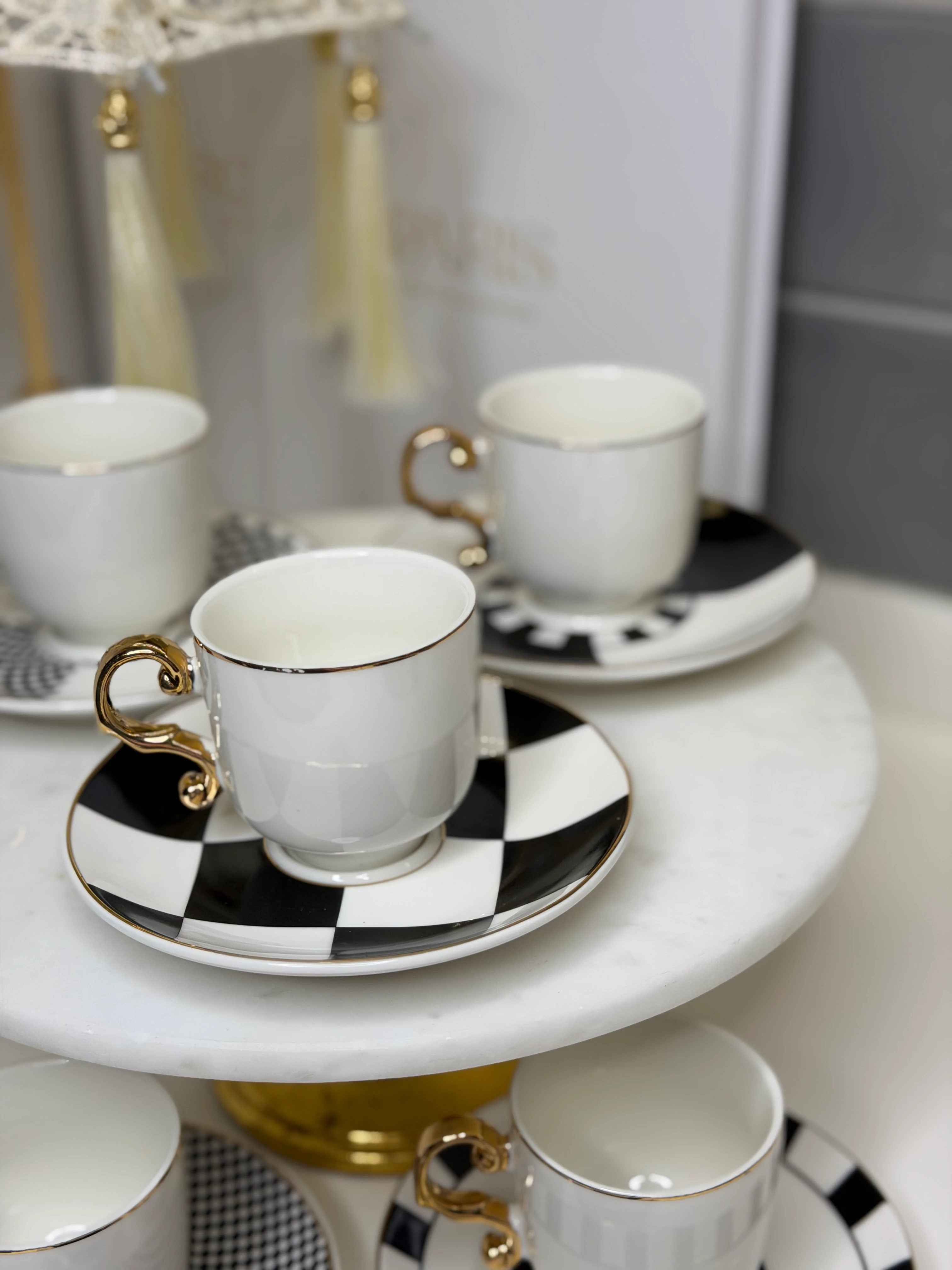 Baw Porselen 6 Kişilik Türk Kahvesi Fincanı