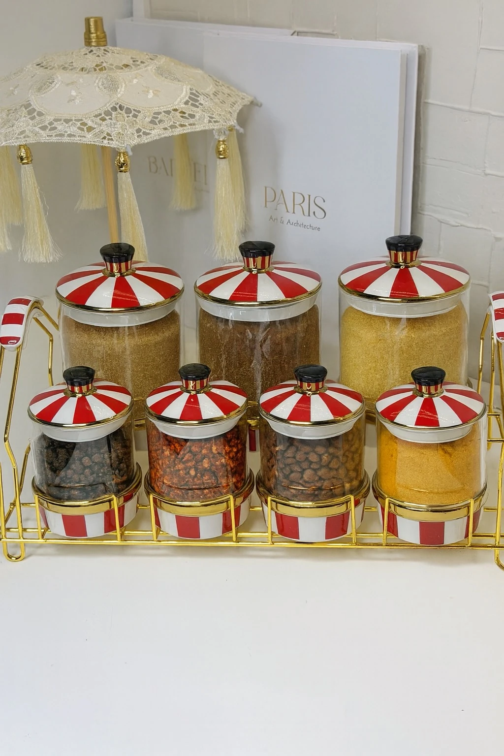 Jingle 7 Li Gold Standlı Baharatlık