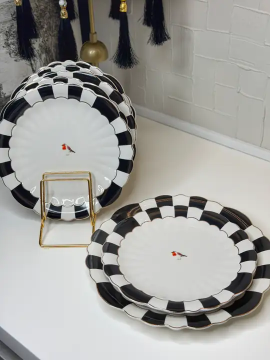 Pouli 7 Parça Porselen Luxury Pasta / Servis Seti