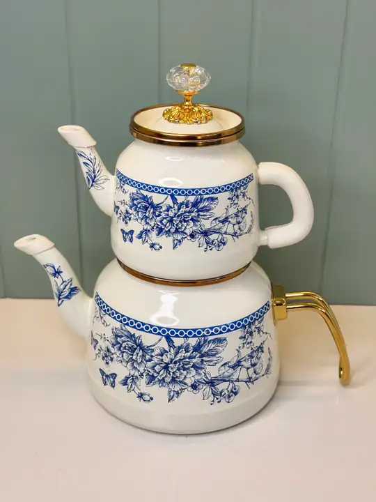 Maison Blue Emaye Çaydanlık