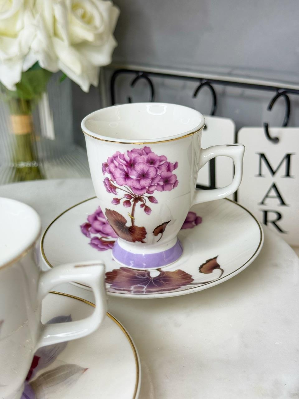 Begonvil 6 Kişilik Türk Kahvesi Fincanı