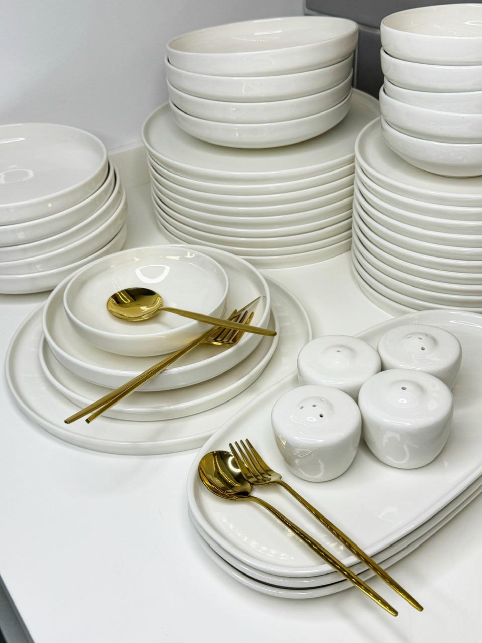 Viyana 55 Parça 12 Kişilik Porselen Yemek Takımı