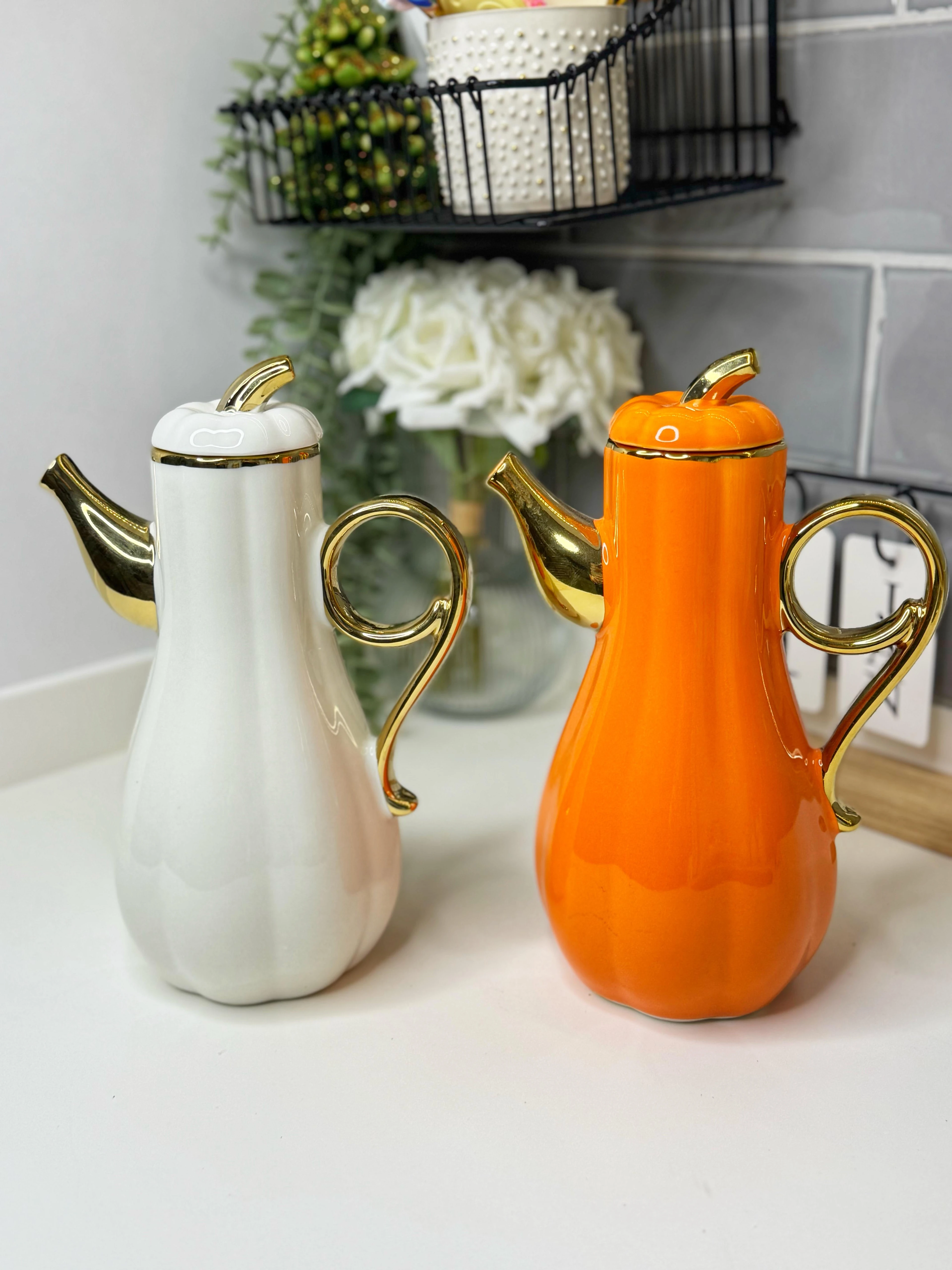 2 Li Porselen Kabak Yağdanlık