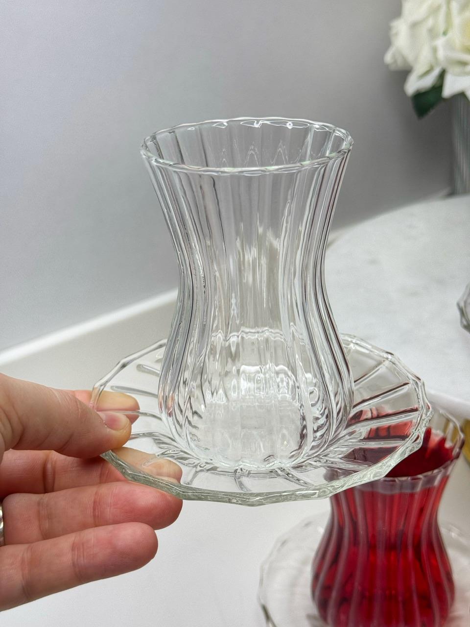 Plato 6 Kişilik 12 Parça Çay Takımı