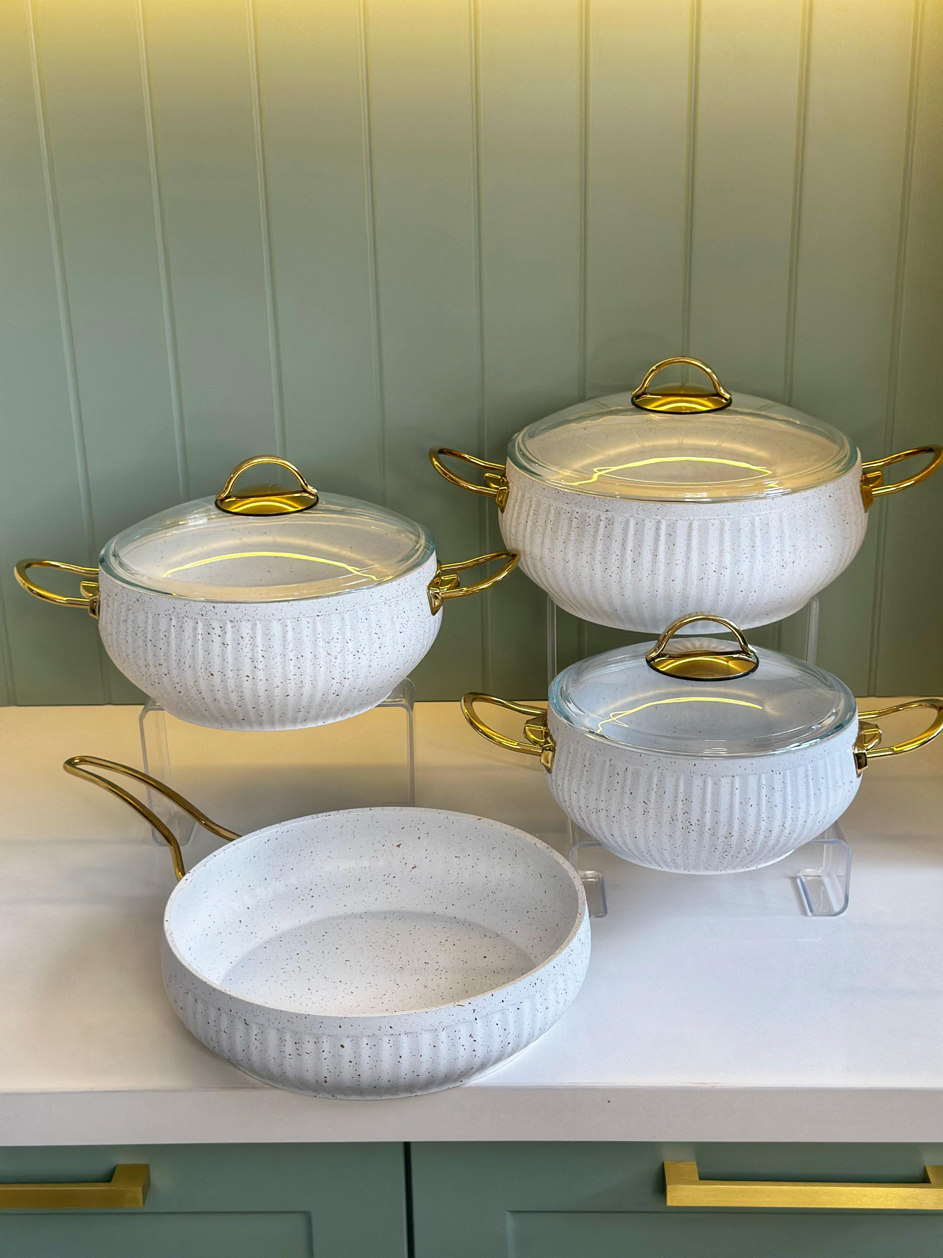 Tothe 7 Parça Granit Meridyen Tencere Seti