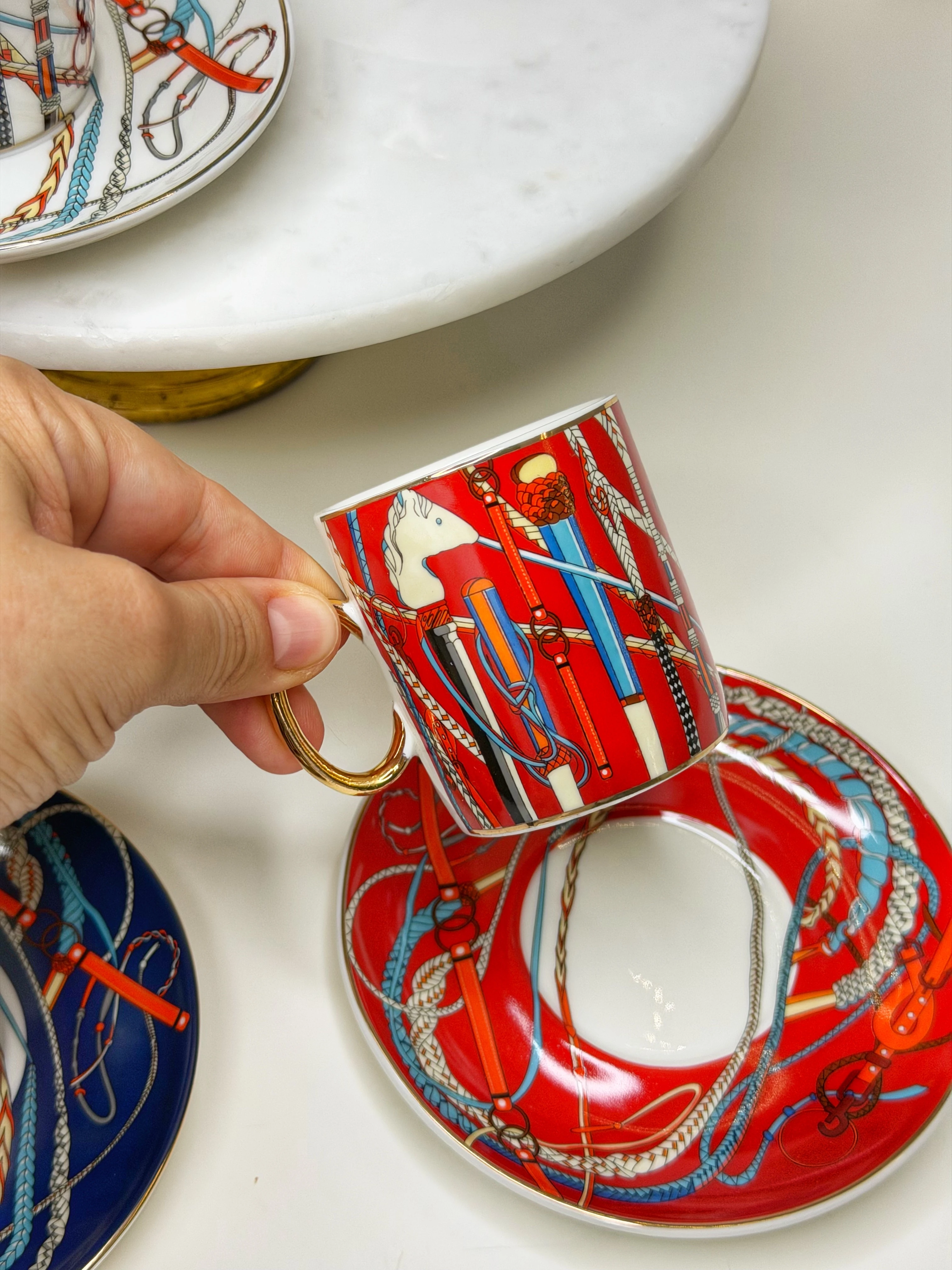 Hrms 6 Kişilik Porselen Türk Kahvesi Fincanı