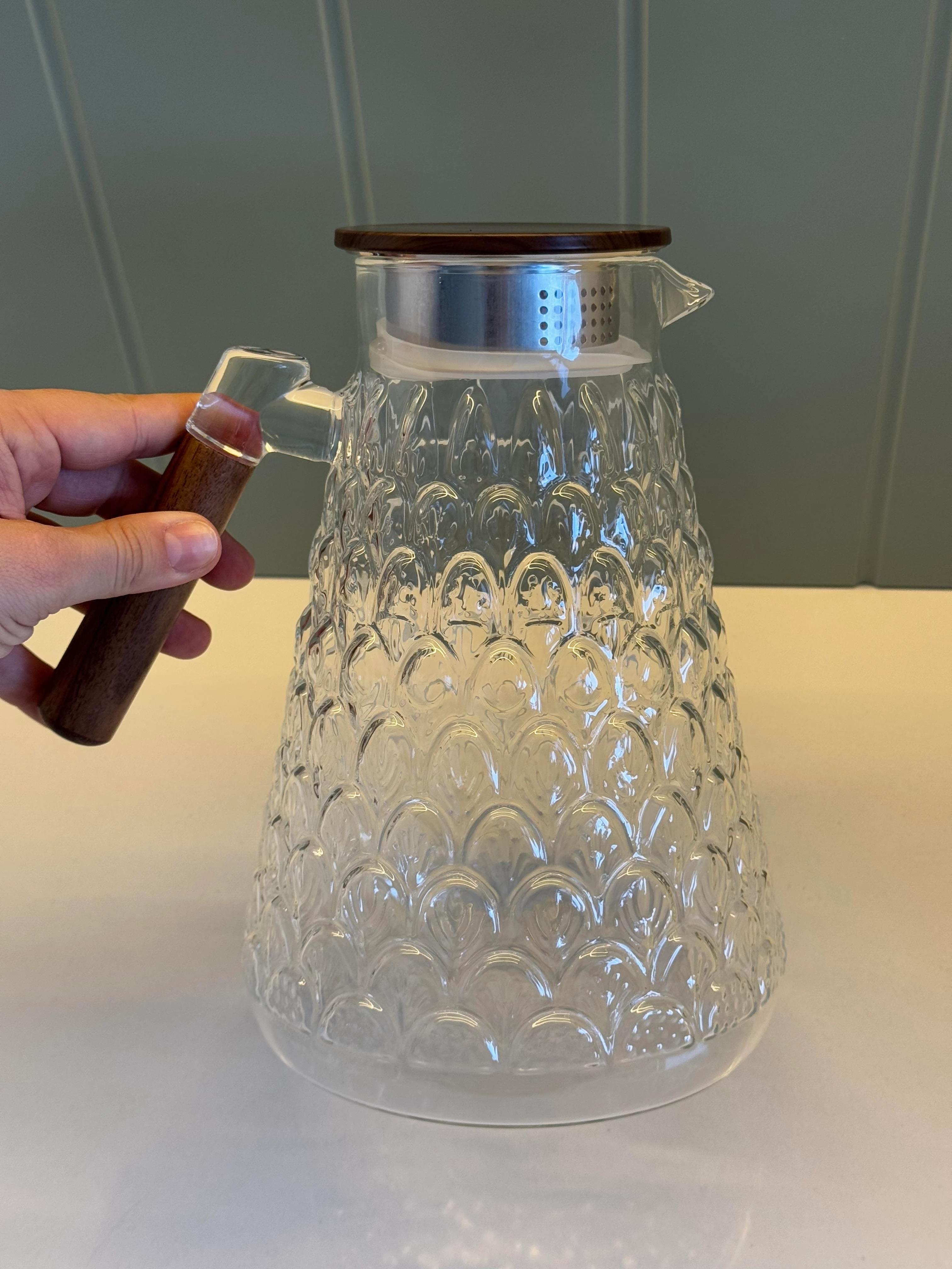 Bery Akasya Kulplu Cam Sürahi (B)