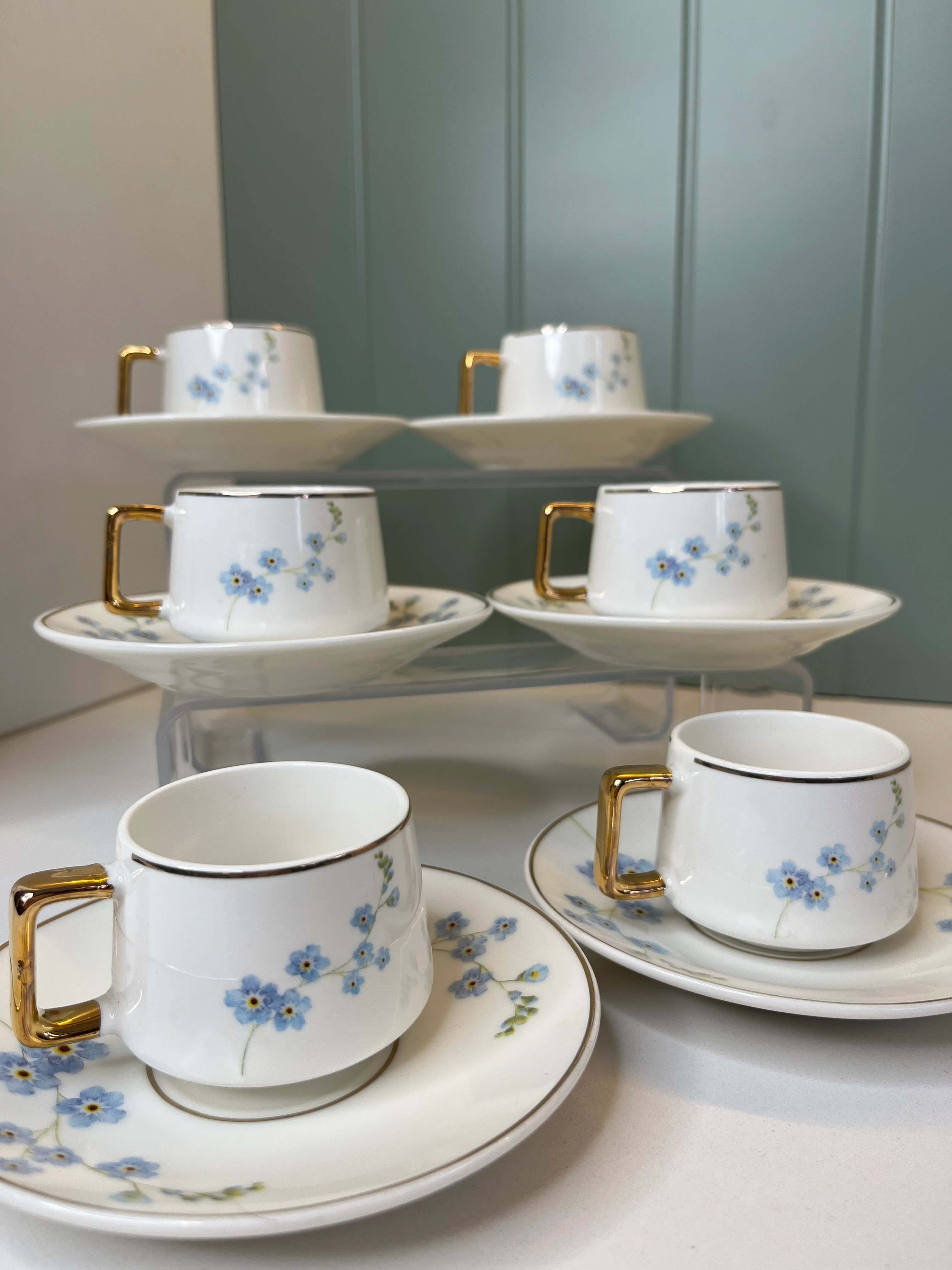 Hazel 6 Kişilik Porselen Kahve Fincanı