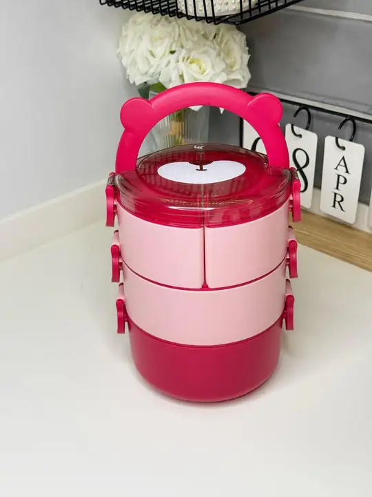 Pembe 3 Katlı Sefer Tası