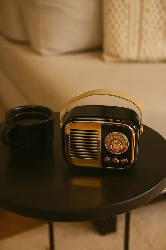 Retro Siyah Hoparlör