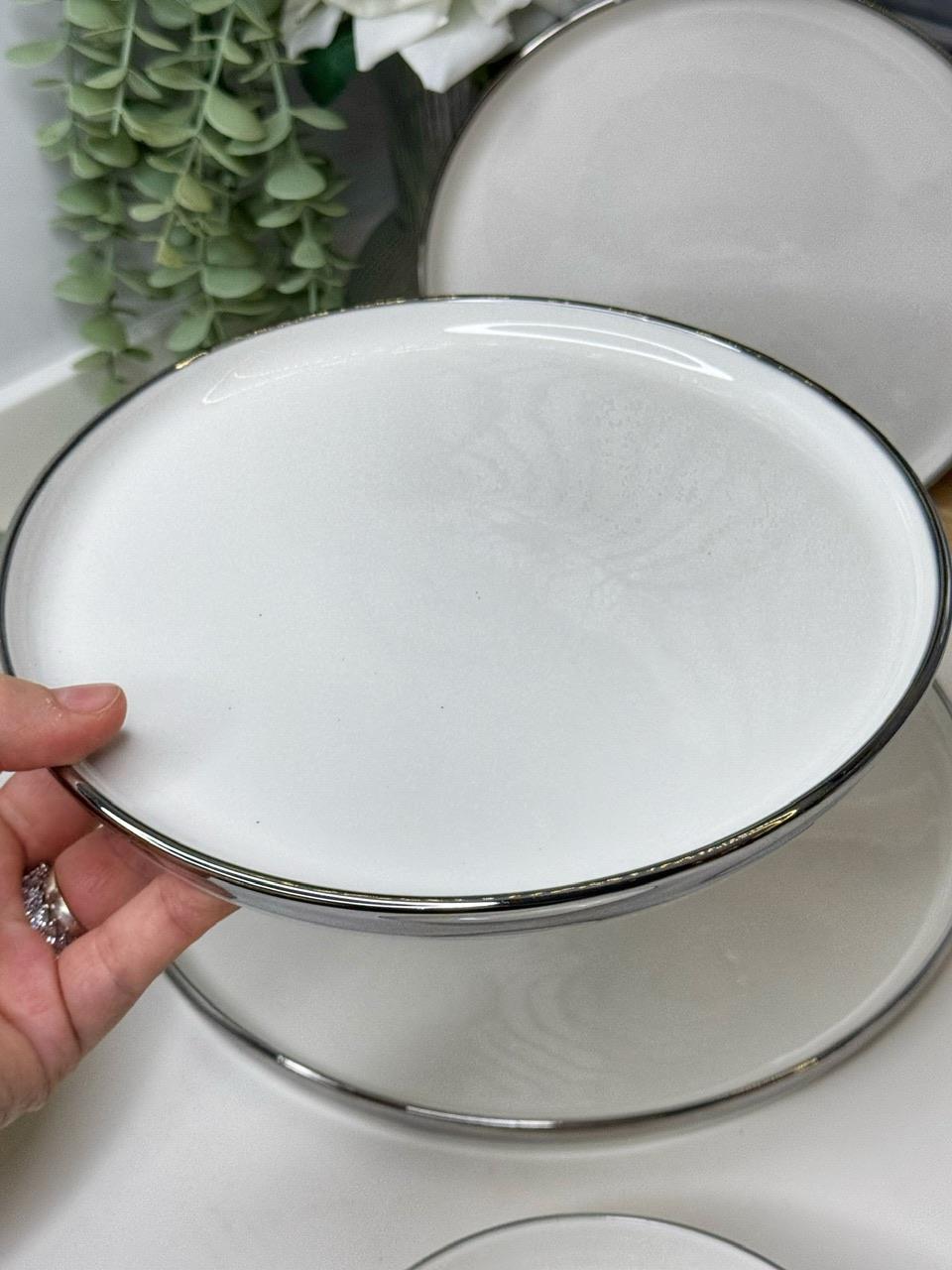 Herend 6 Kişilik 24 Parça Gümüş Yemek Takımı