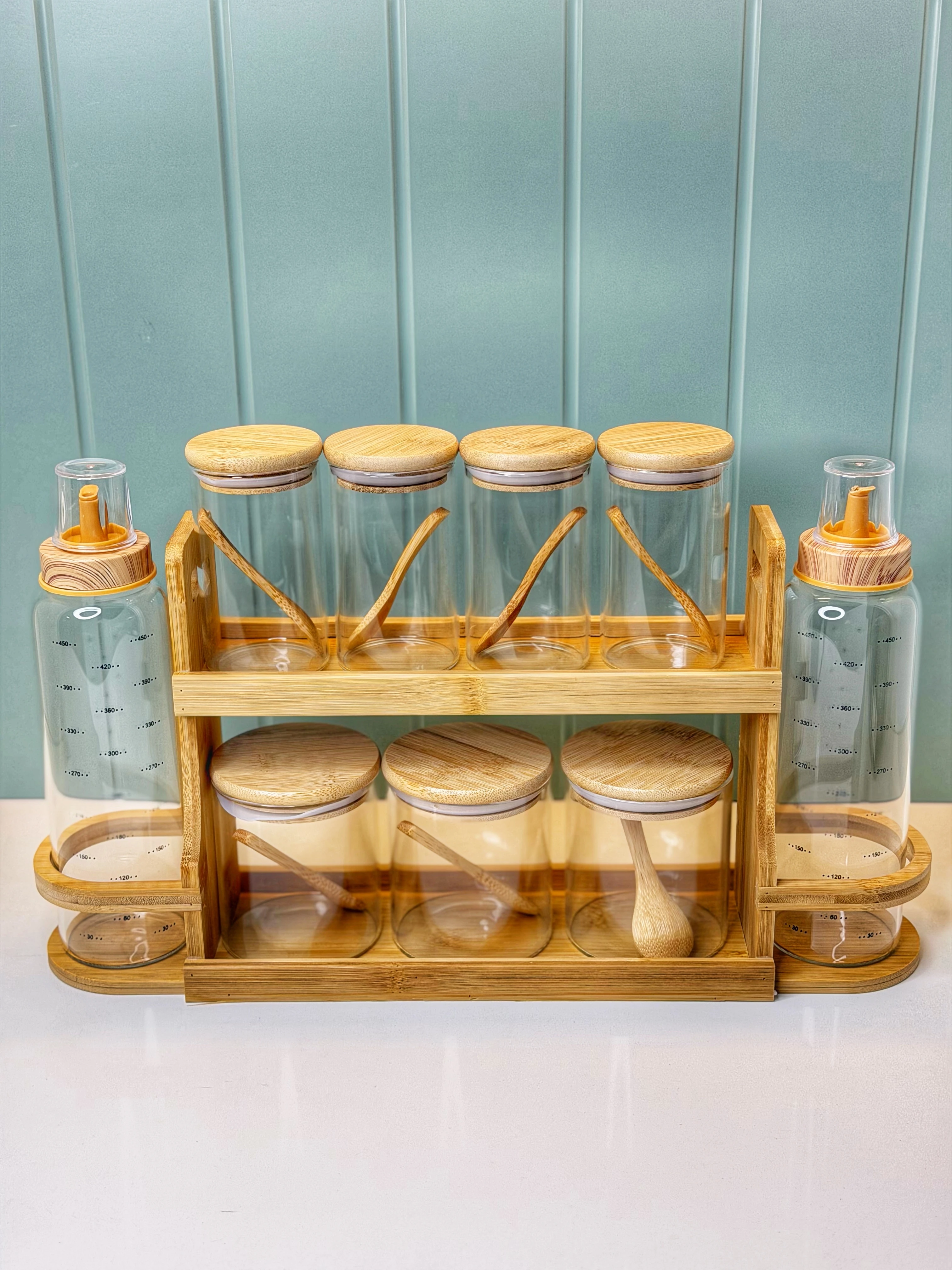 Serna Bambu Stanlı Baharatlık / Yağdanlık