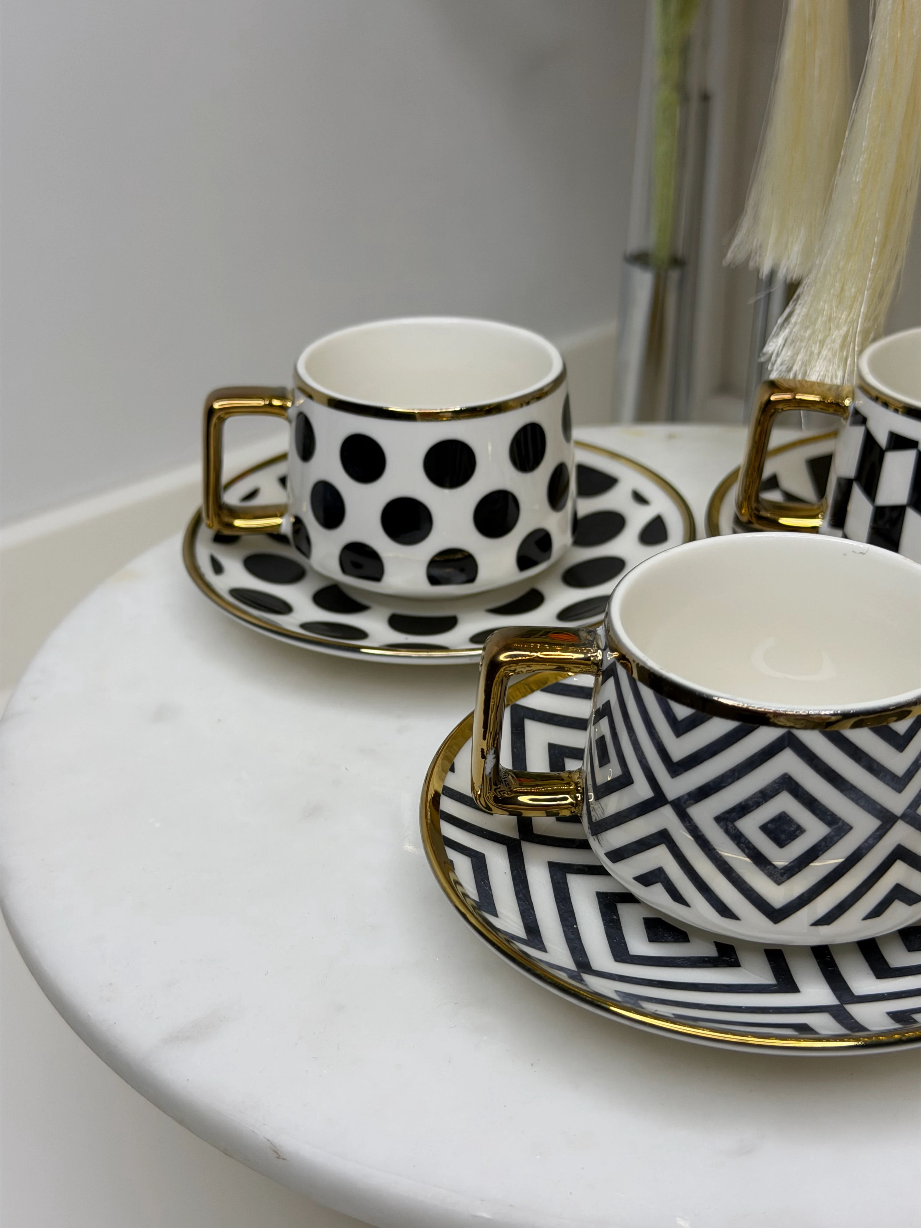 Fevk 6 Kişilik Porselen Türk Kahvesi Fincanı