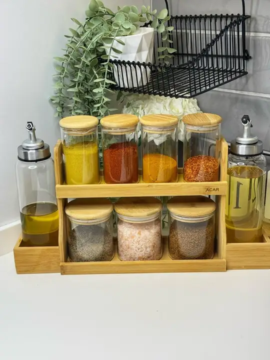 Lattas Tezgah Üzeri Baharatlık / Yağdanlık Set