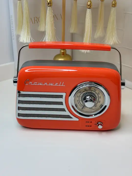 Turuncu Retro Radyo (Bluetooth - Usb - Şarjlı)