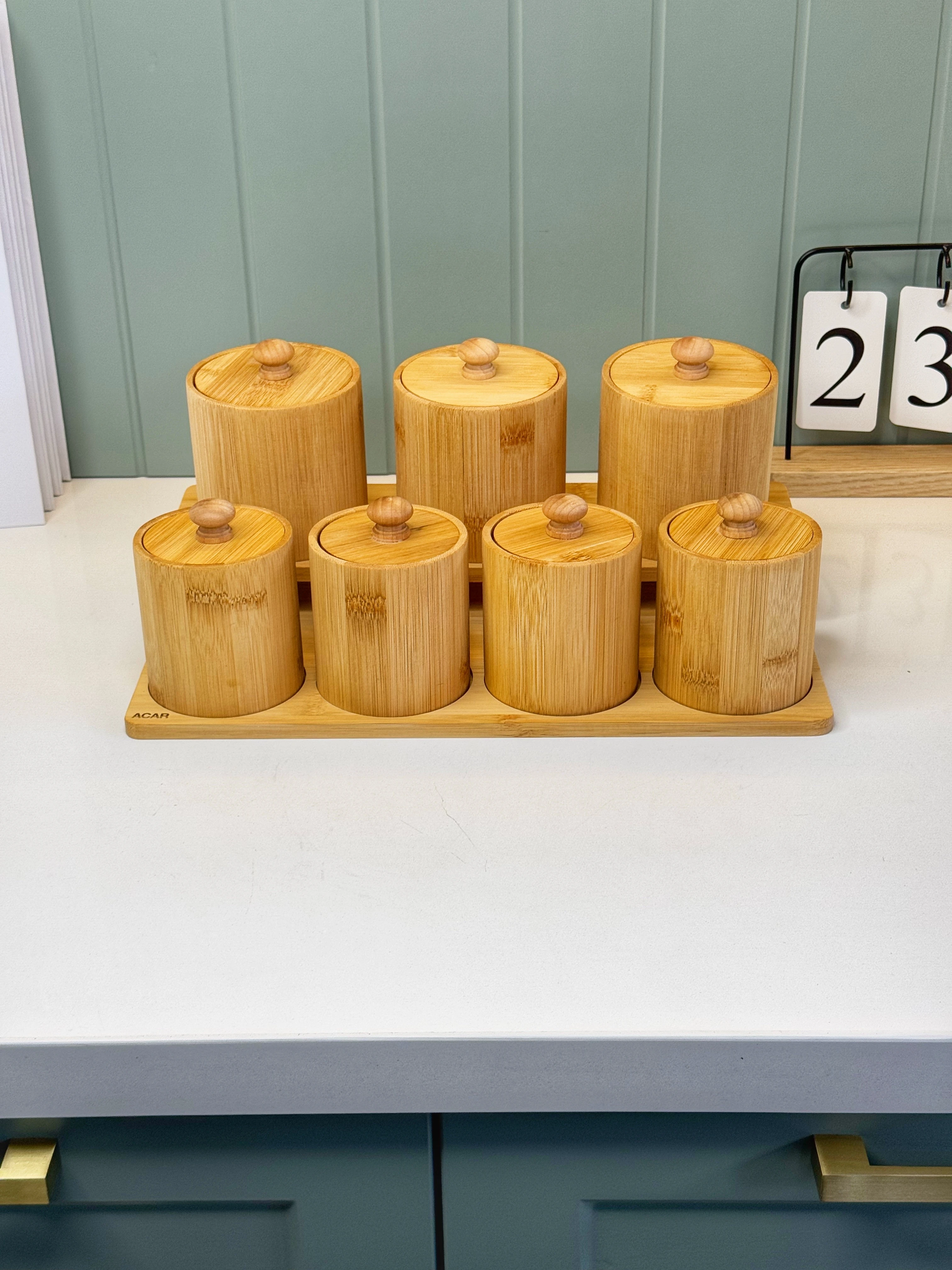 Bohems 7Li Bambu Standlı Baharatlık