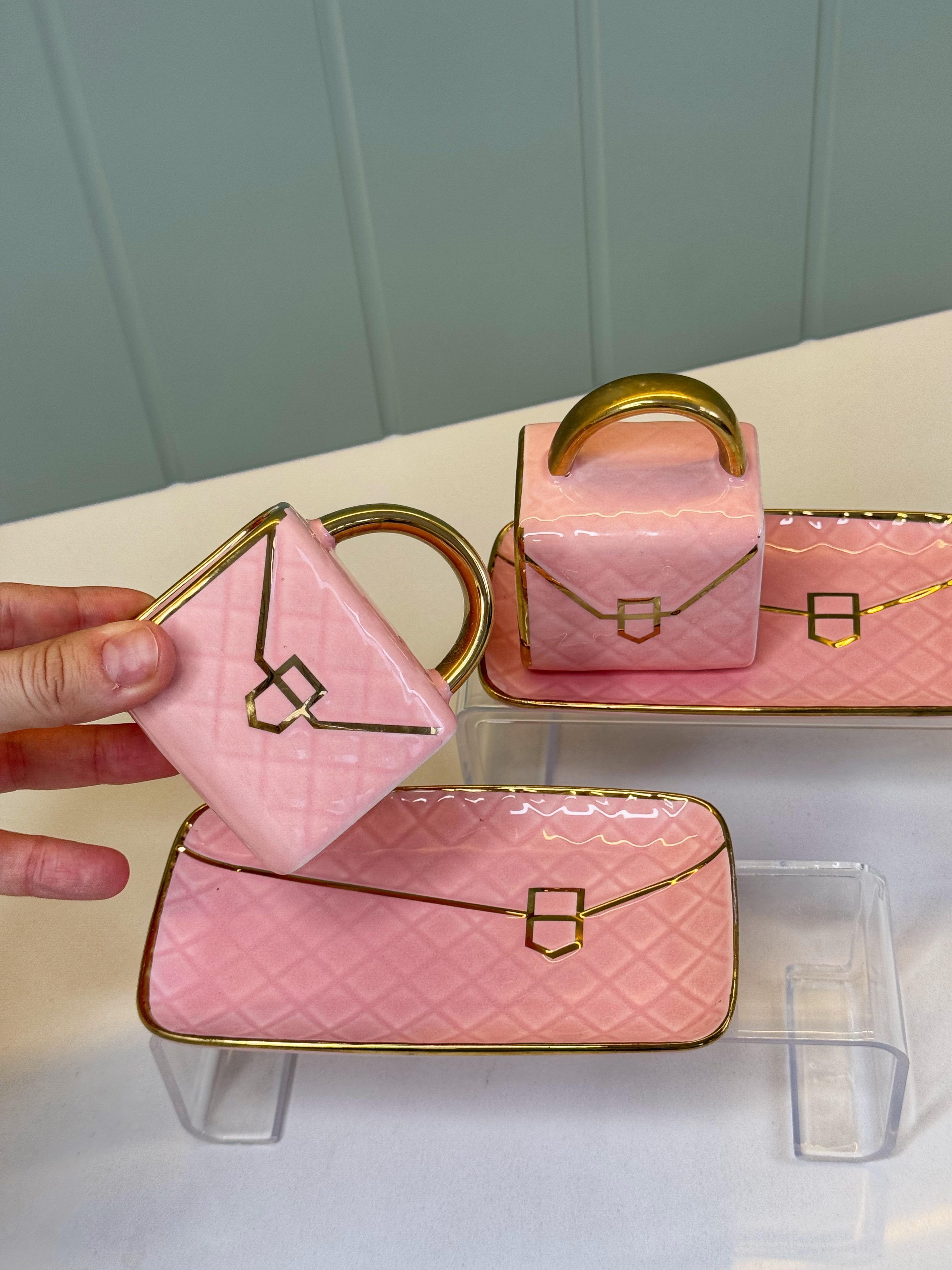 2 Kişilik Çanta Model Kahve Fincanı Pembe