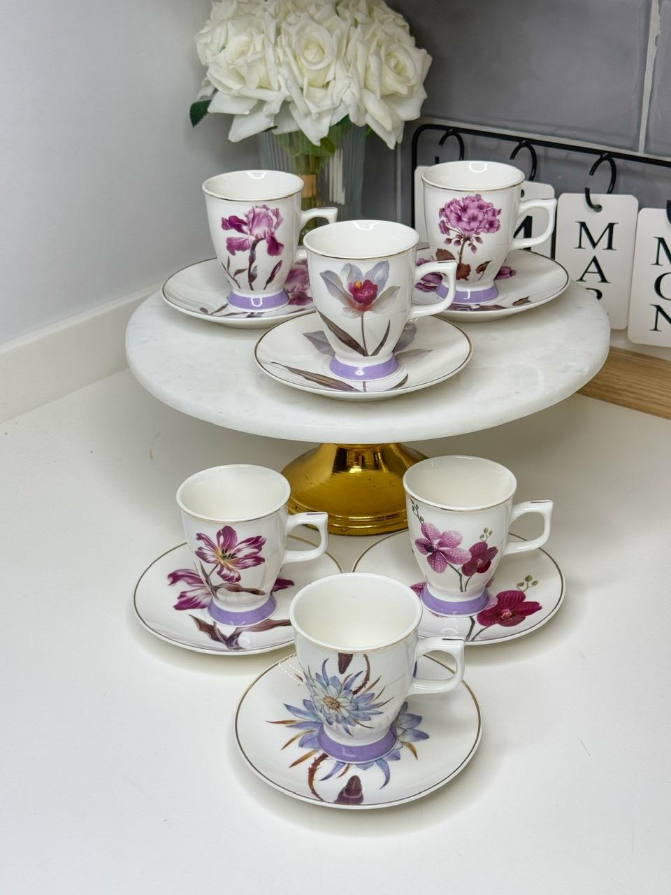 Begonvil 6 Kişilik Türk Kahvesi Fincanı