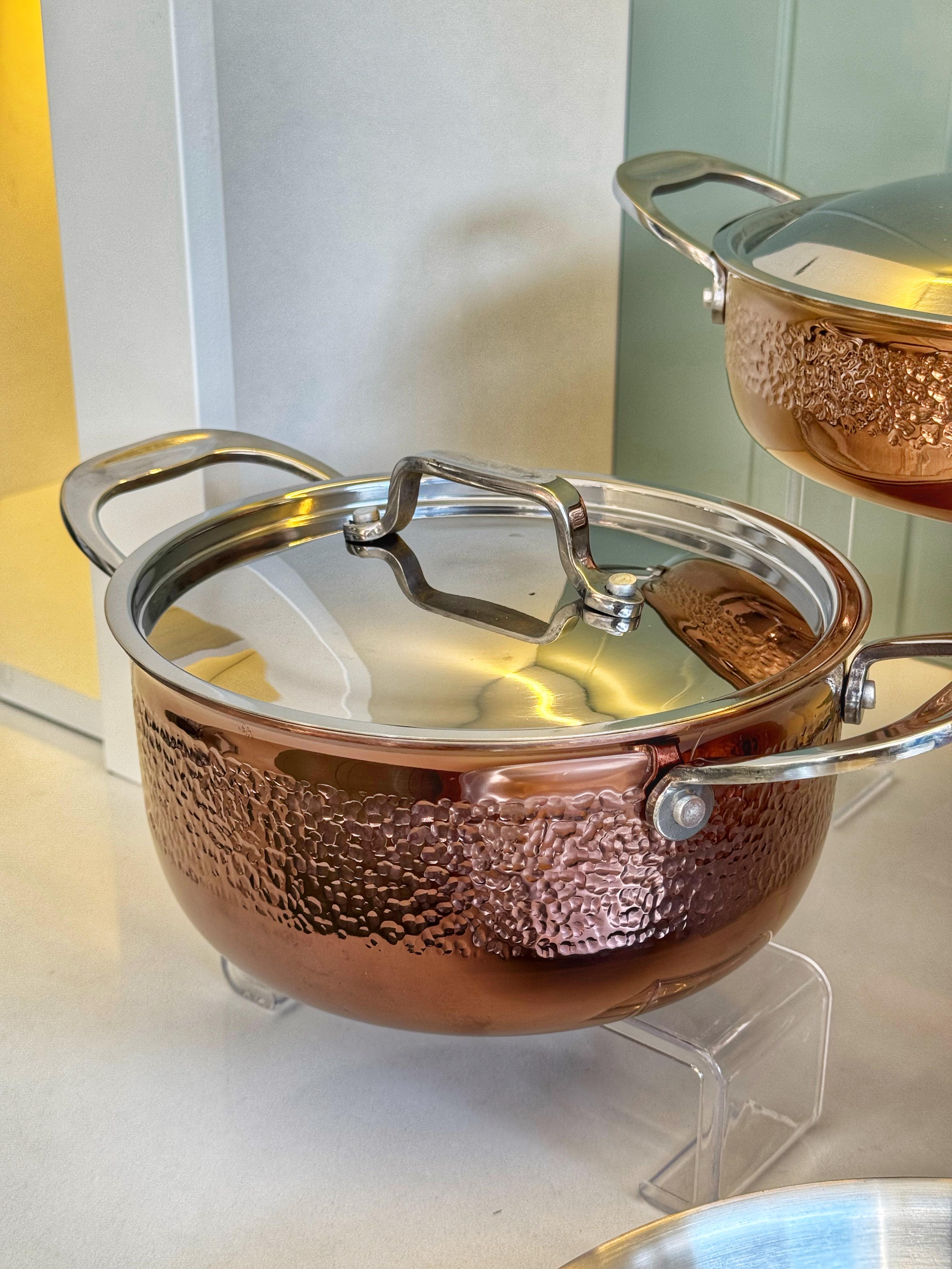 Bakır Yüzeyli Çelik Tencere Takımı