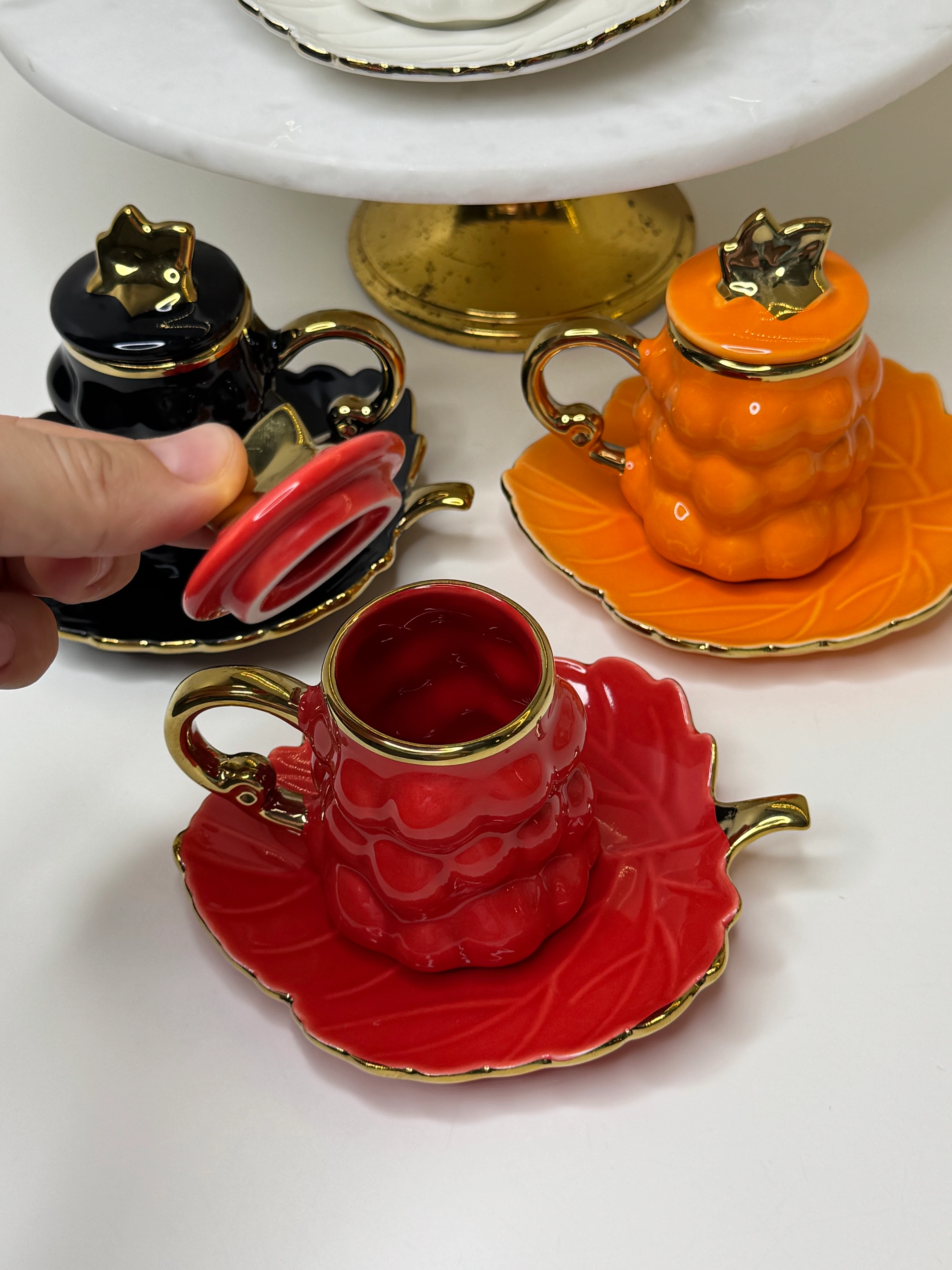 Bubble 6 Kişilik Porselen Türk Kahvesi Fincanı