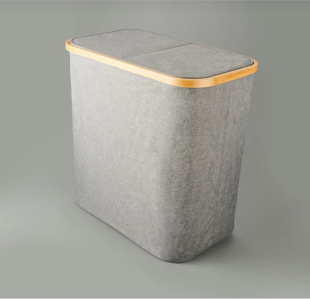 Çift Bölmeli Katlanabilir Kirli Sepeti