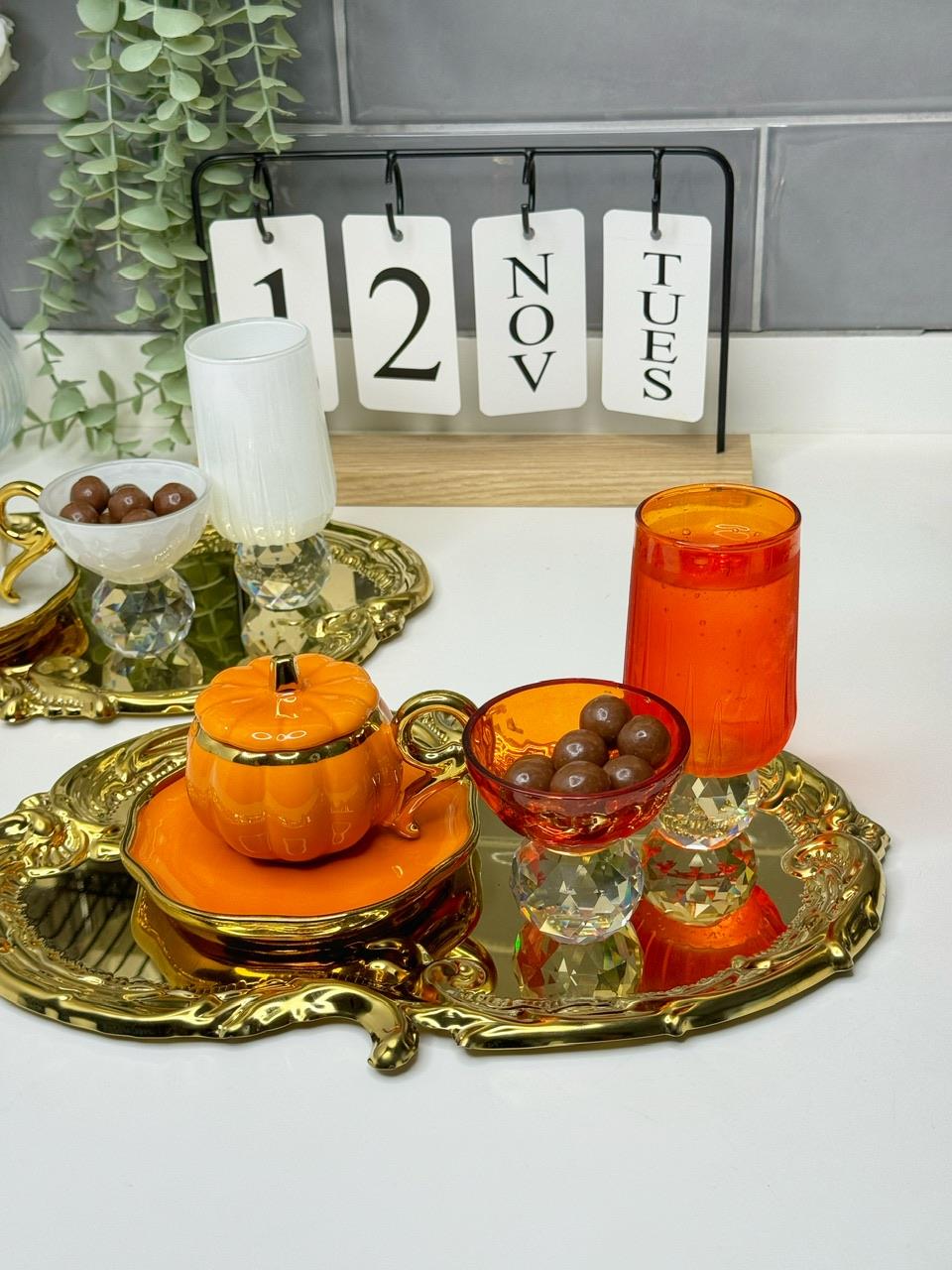 2 Kişilik Kabak Model Türk Kahvesi Sunum Seti